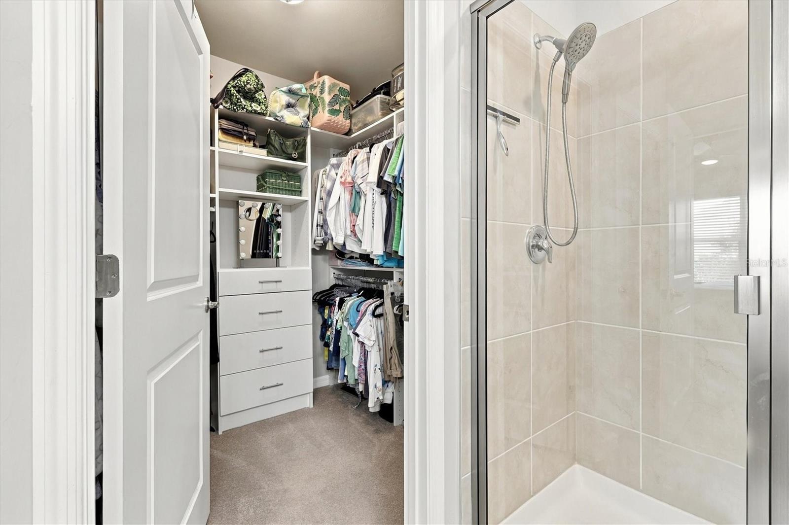 Primary Walk In Closet, Upgraded closet organizer - 1468 REMINGTON TRACE DR, PORT CHARLOTTE