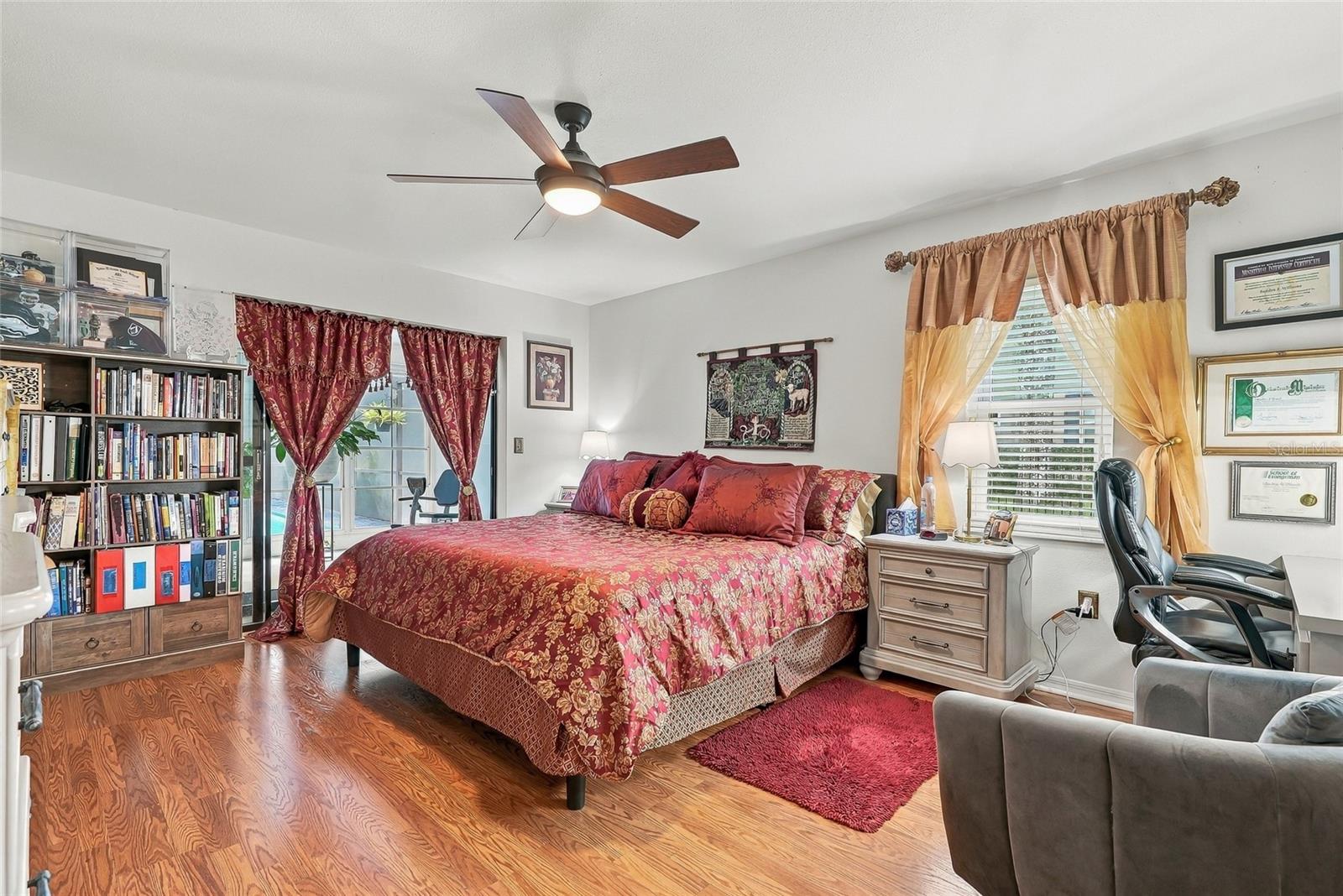 Master Bedroom - with pocket doors leading to Florida Room - 9896 DOMINGO DR, BROOKSVILLE