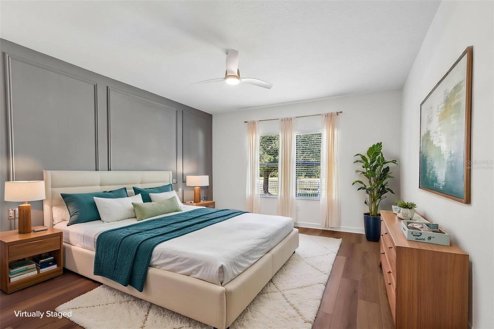 Primary Suite - Virtually Staged - 19430 PADDOCK VIEW DR, TAMPA