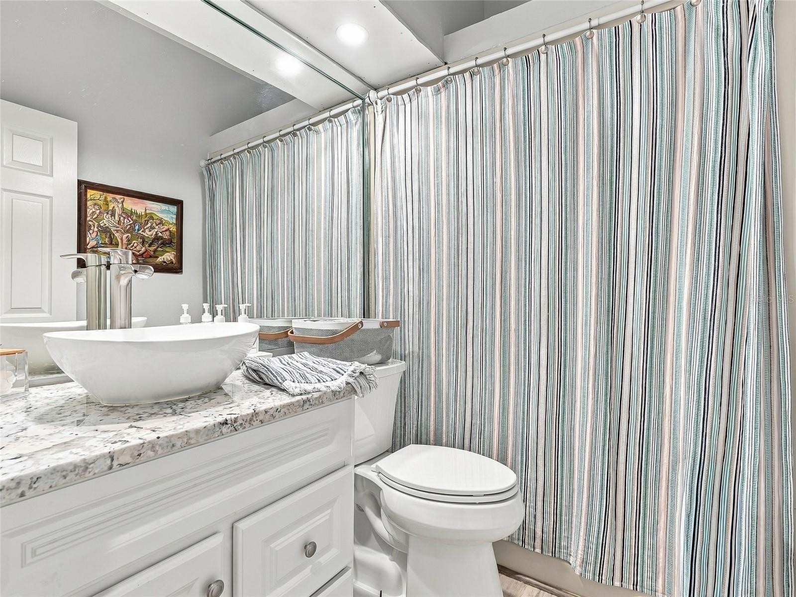Main Bathroom, updated vanity and vessel sink - 19480 SW 94TH ST, DUNNELLON