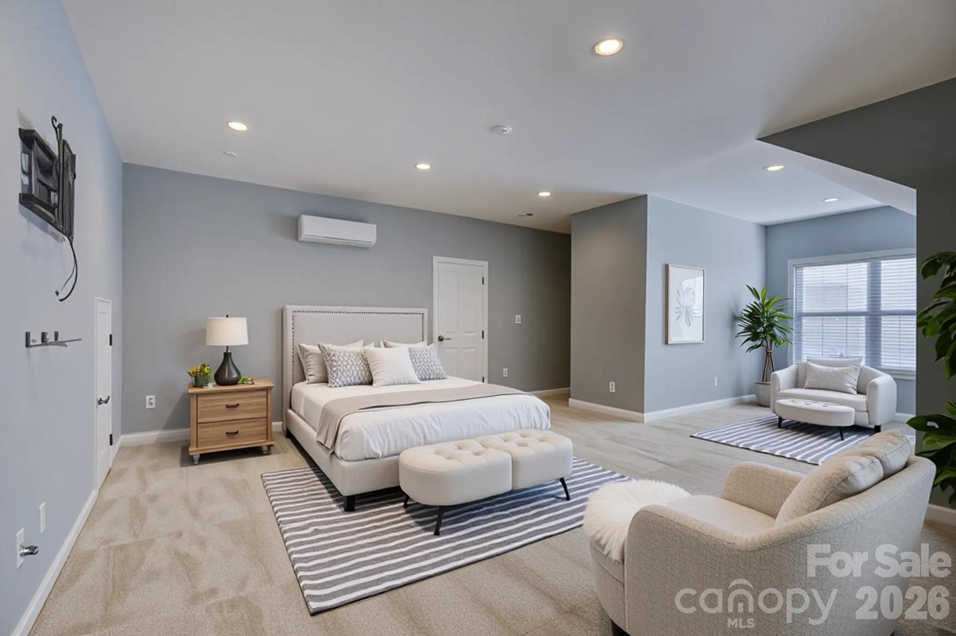 Virtually staged 5th bedroom on the 3rd floor - 13700 Glen Abbey Drive, Charlotte