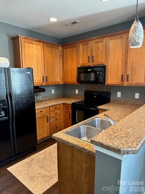 Kitchen with range, refrigerator, dishwasher and microwave - 2343 Crosscut Drive, Charlotte
