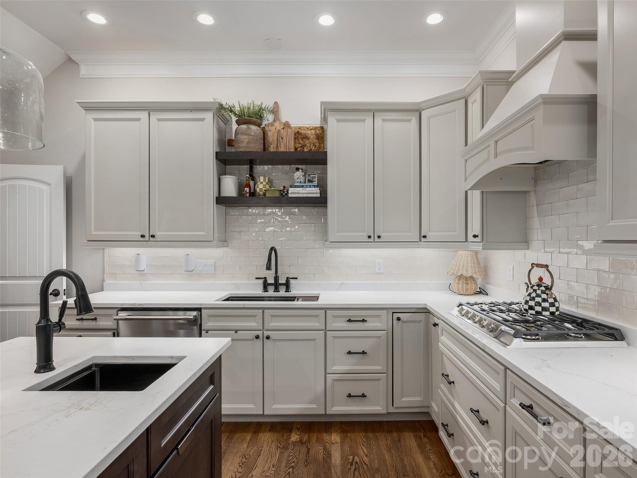 Kitchen with new sinks and faucets - 133 Lakeway Drive, Mills River