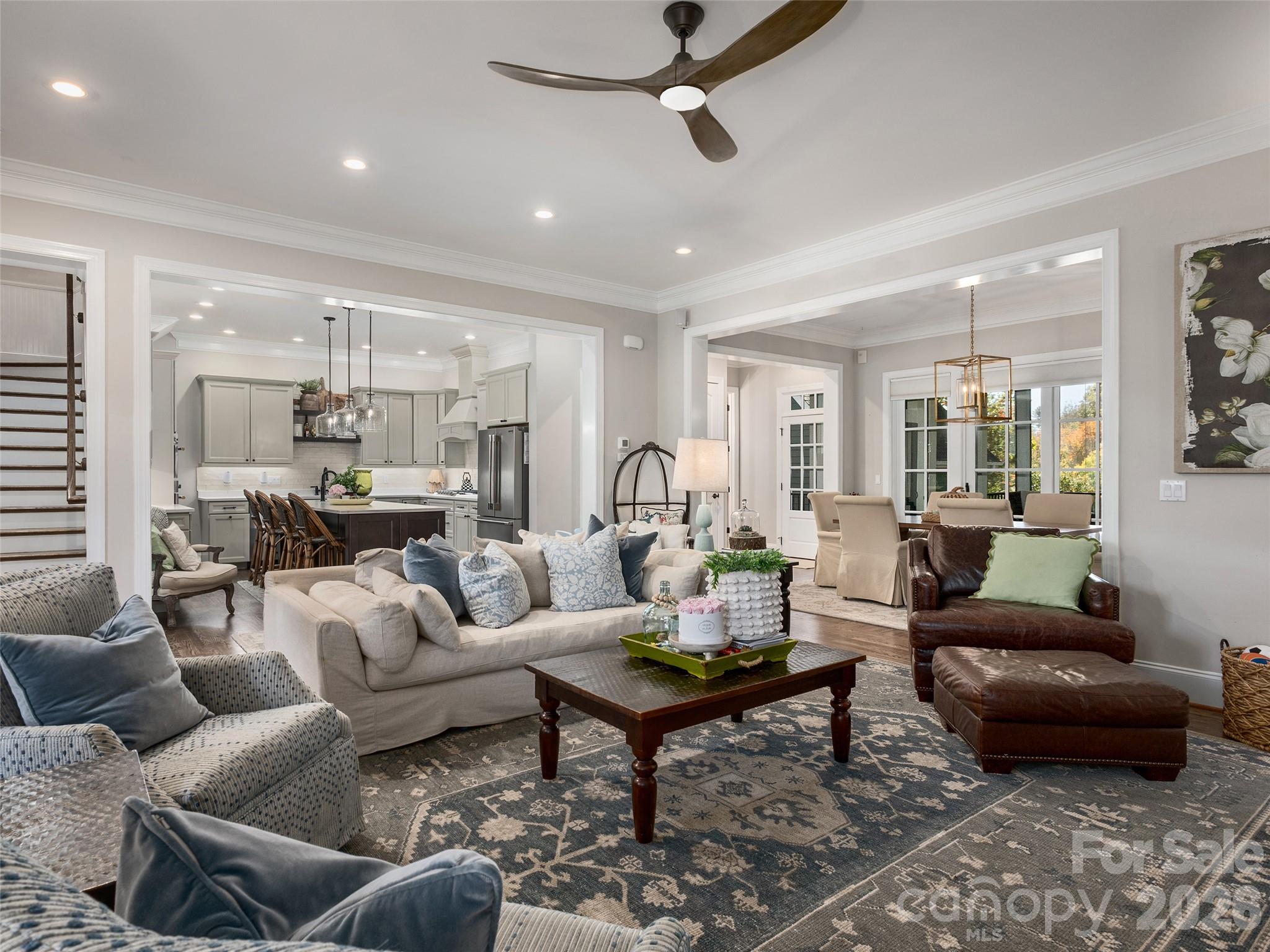 Living Room with fireplace - 133 Lakeway Drive, Mills River