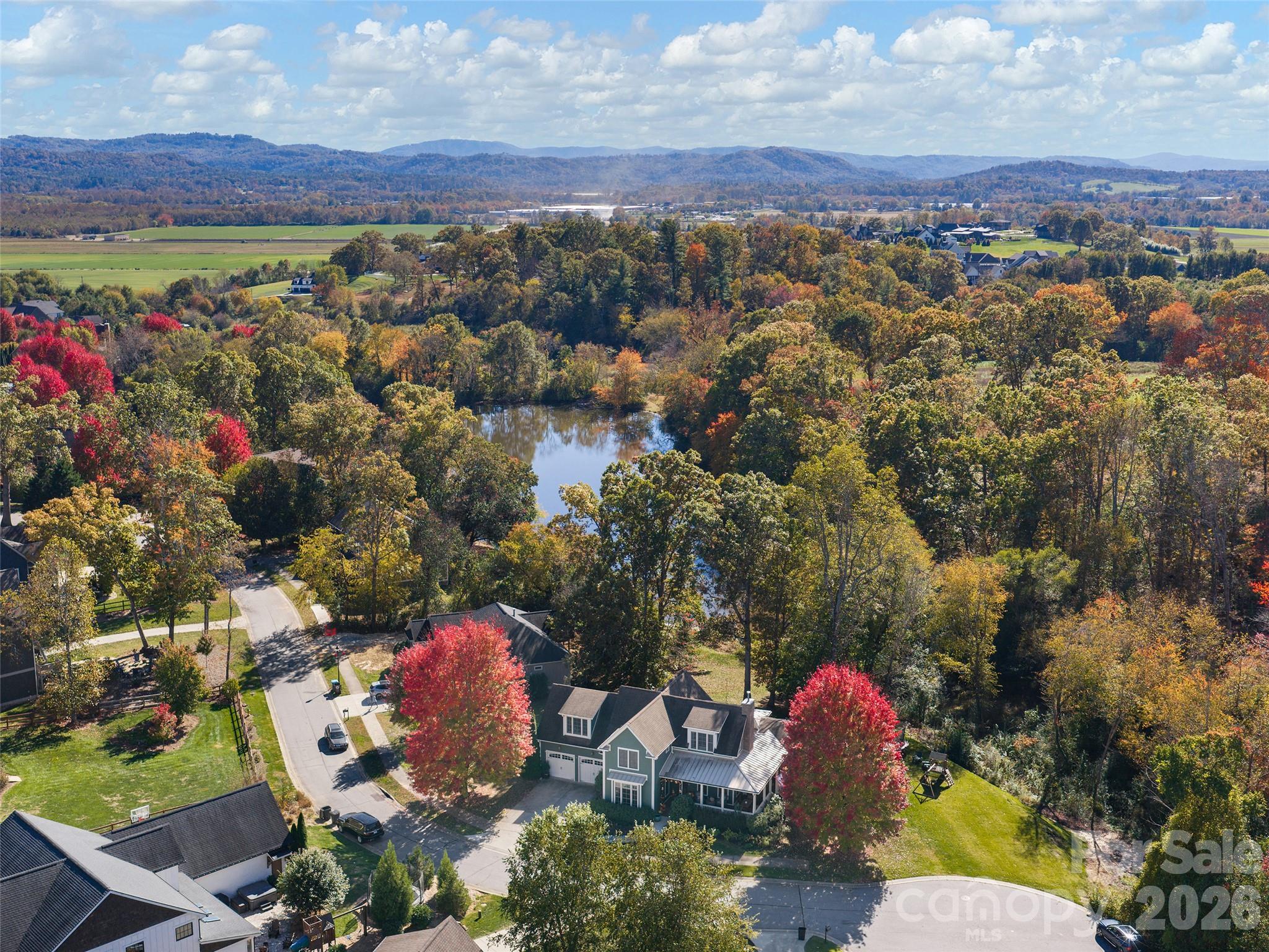 View of House, Lake and Mountains - 133 Lakeway Drive, Mills River