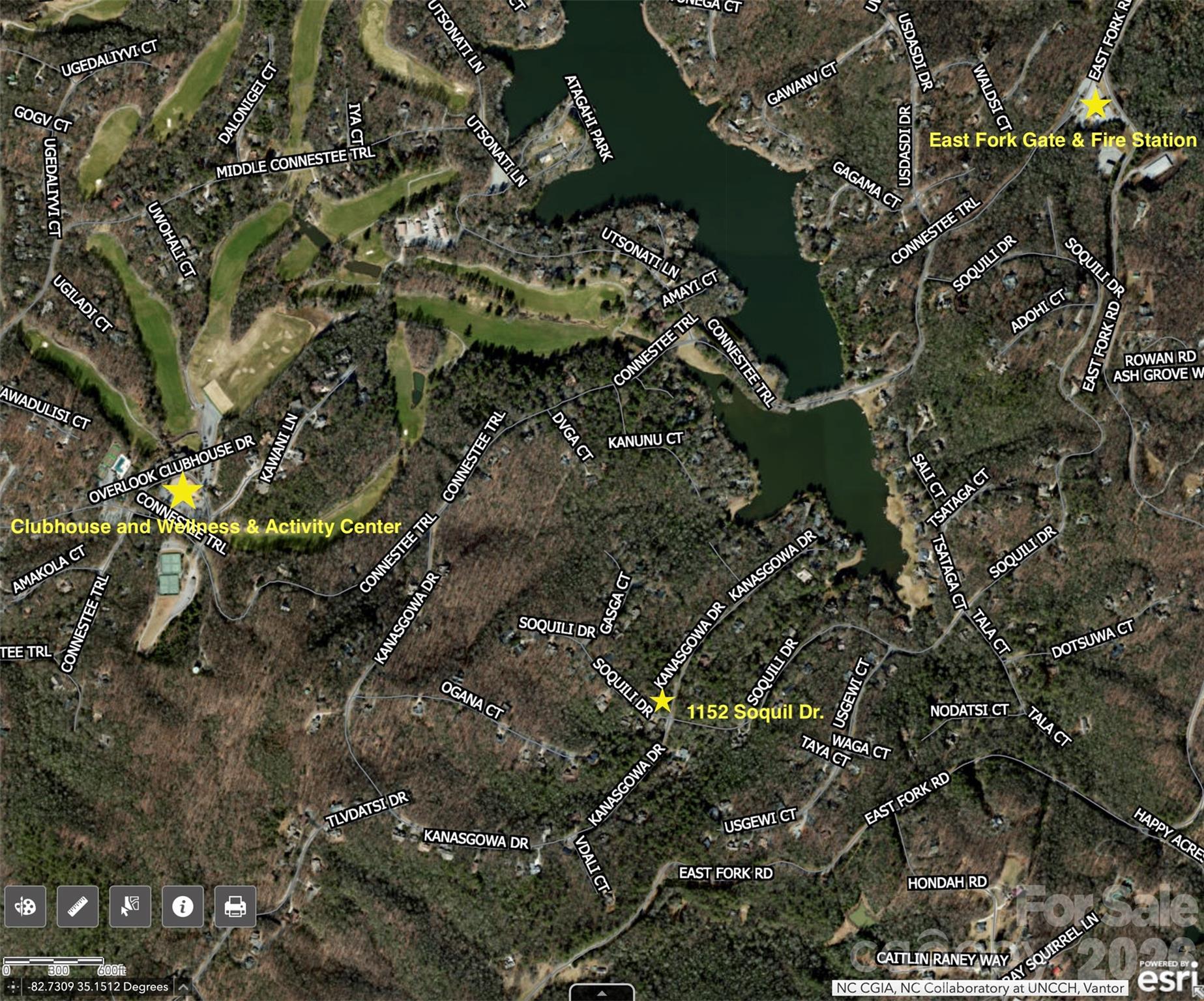 Location within Connestee Falls - 1152 Soquili Drive, Brevard