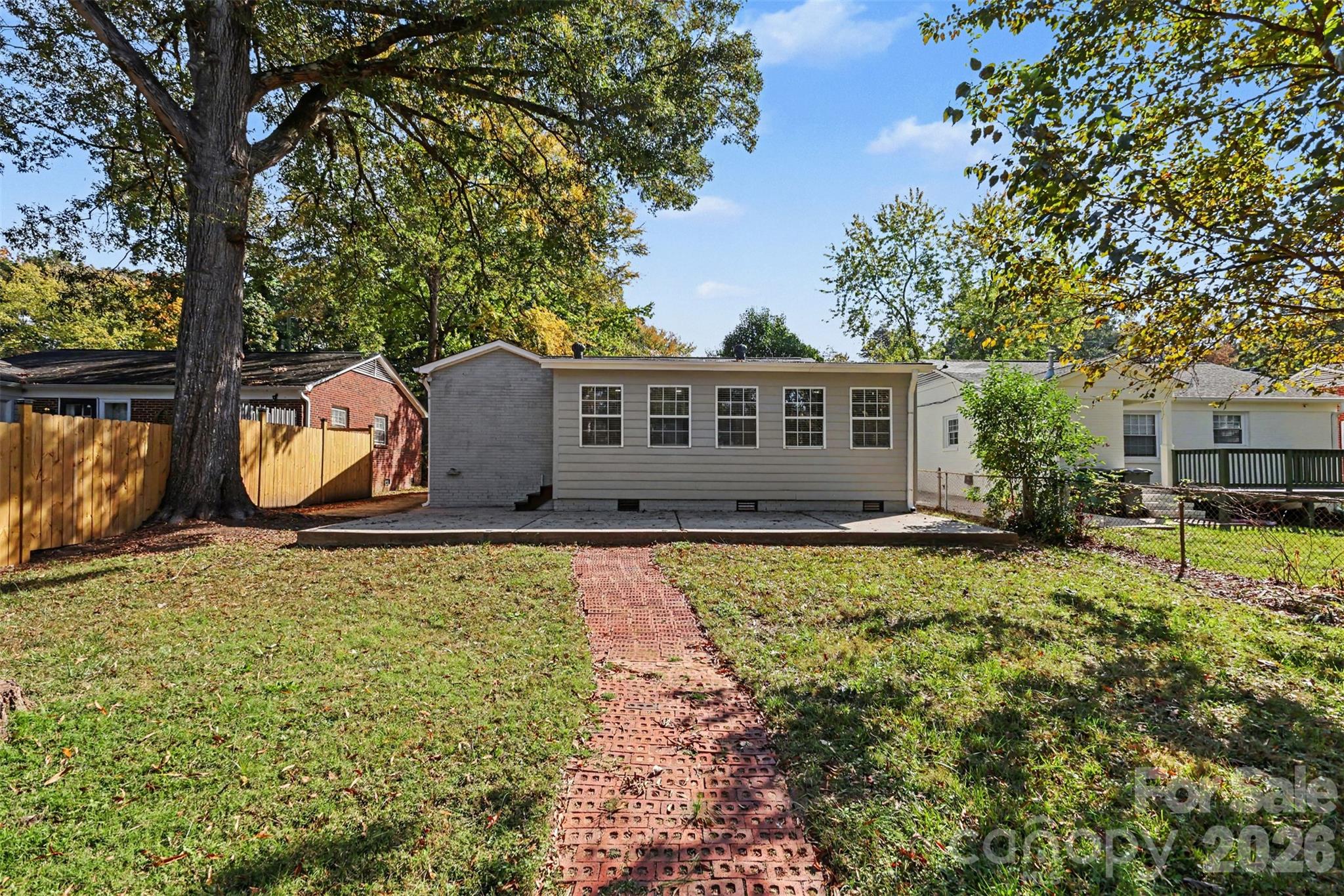 Back of home w/mature trees - 1801 Dallas Avenue, Charlotte