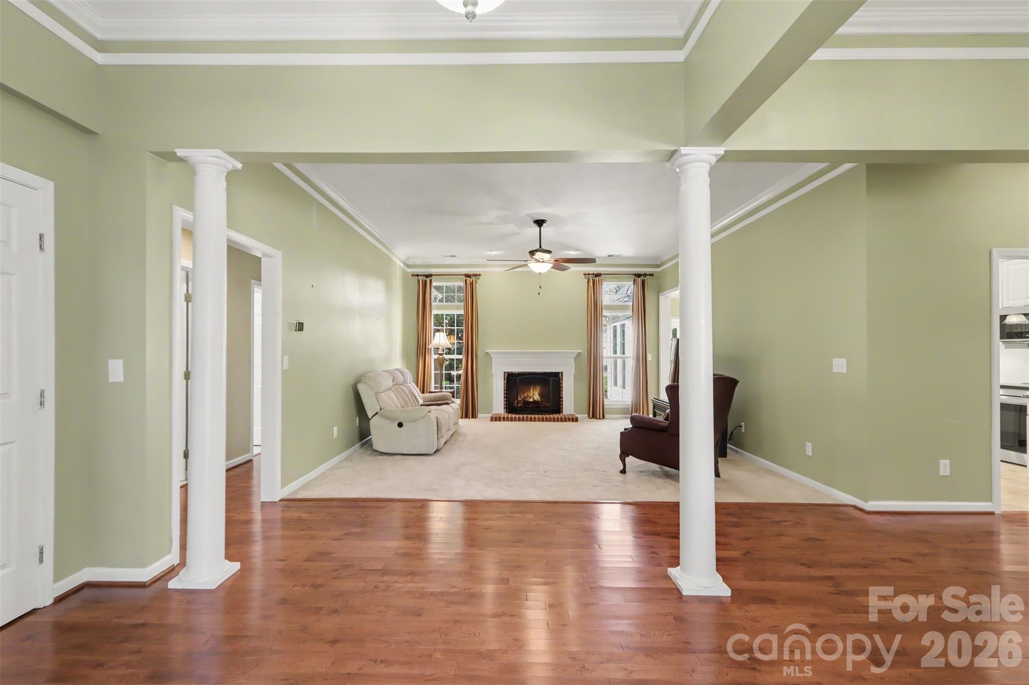 foyer looking into living room - 6308 Creek Breeze Road, Charlotte