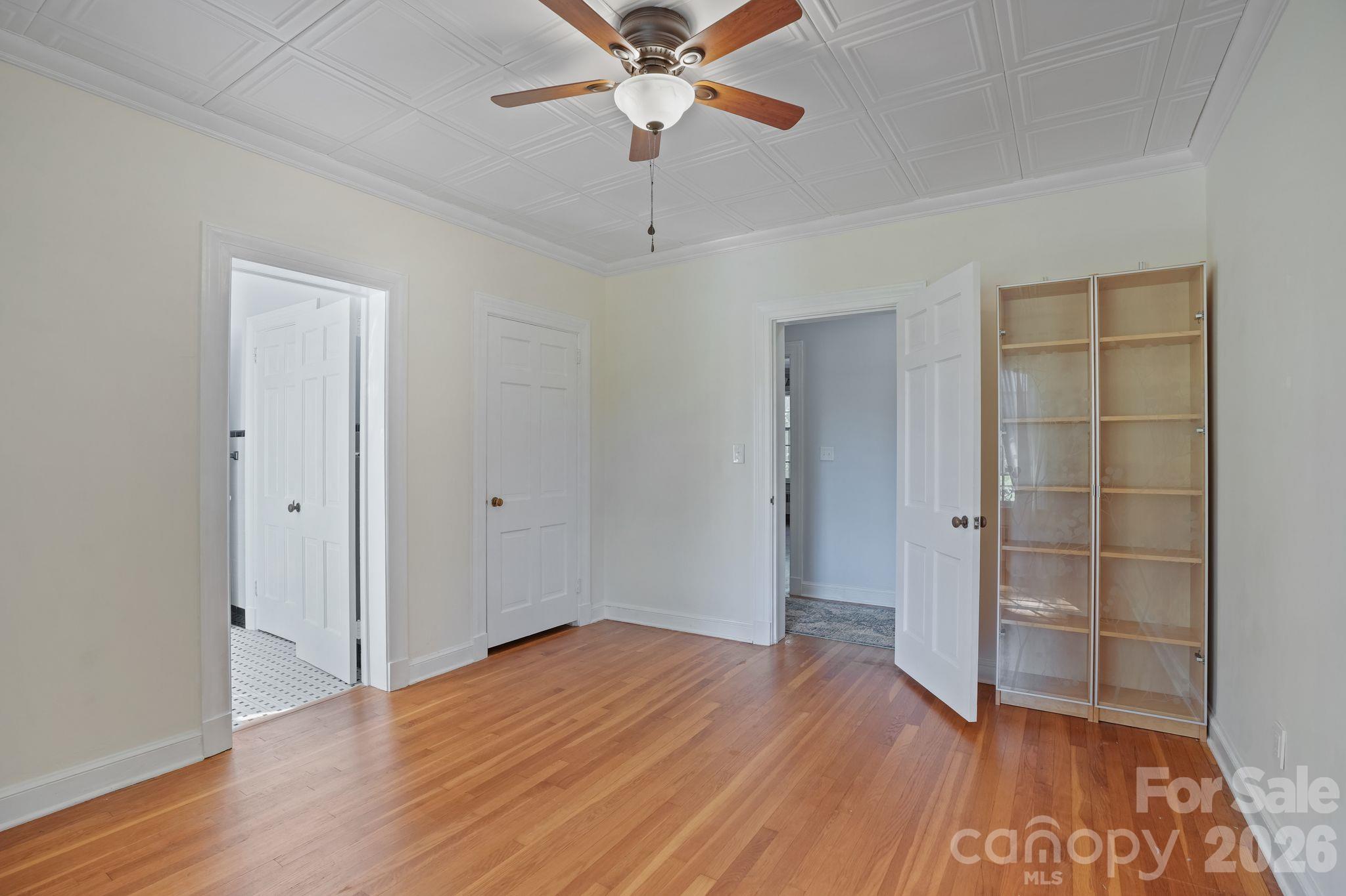 Bedroom 2, Hardwood Floors, Coffered Ceiling - 319 N Zion Street, Landis