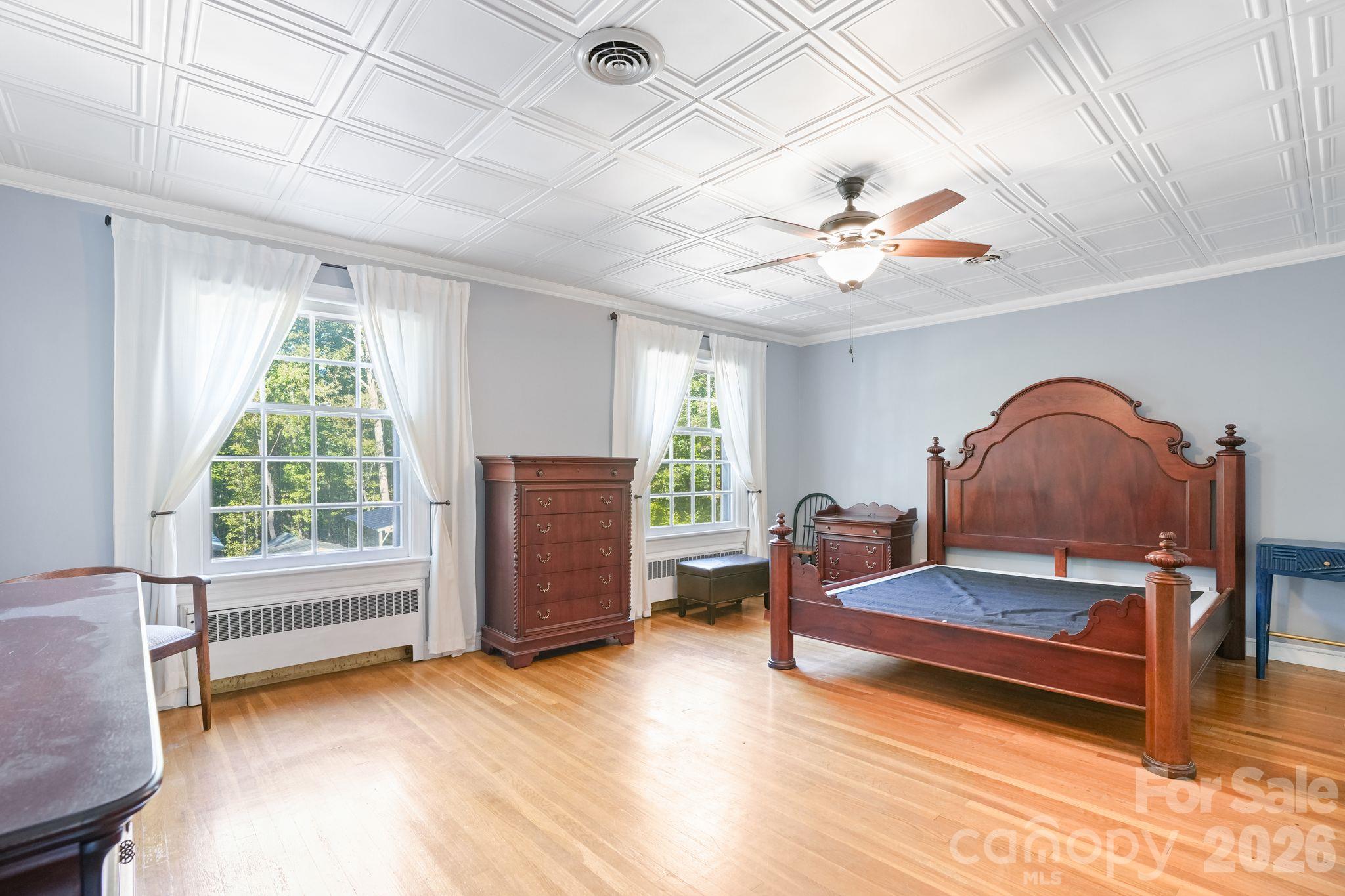 Primary Bedroom- Coffered Ceiling and Lots of Natural Light - 319 N Zion Street, Landis