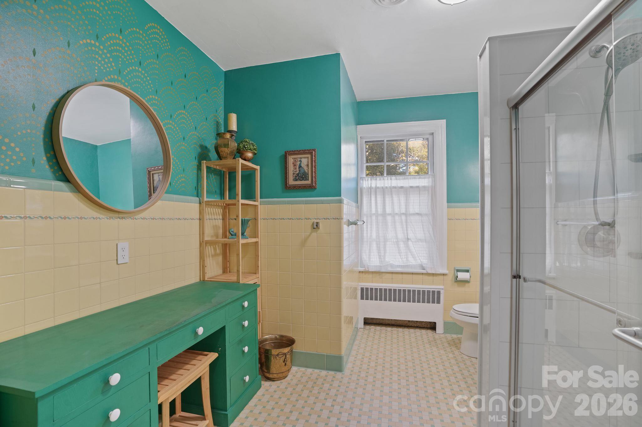 Primary In-Suite Full Bath - Original and maintained Tile - 319 N Zion Street, Landis