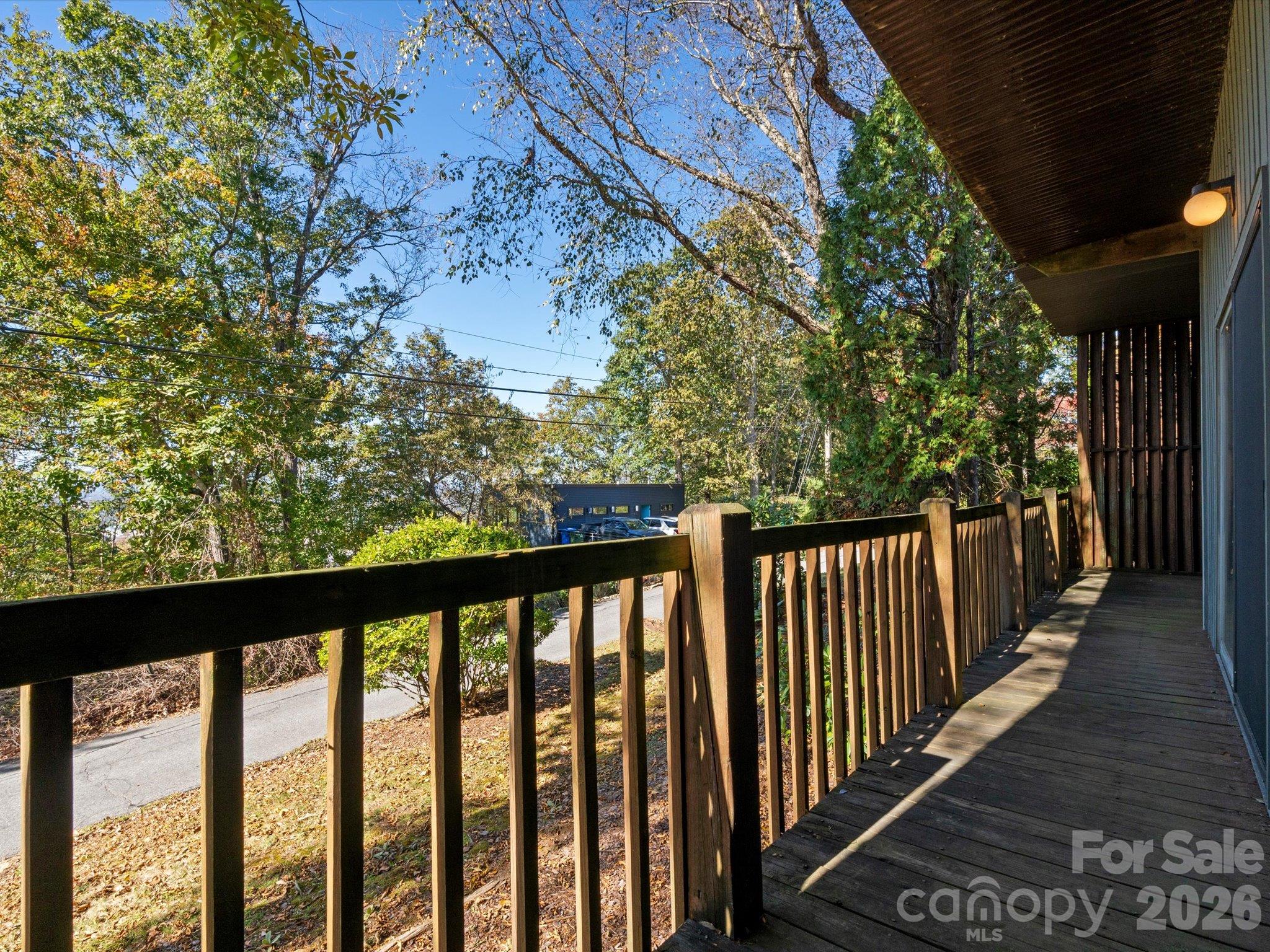 Covered and private among the trees - 524 Windswept Drive, Asheville