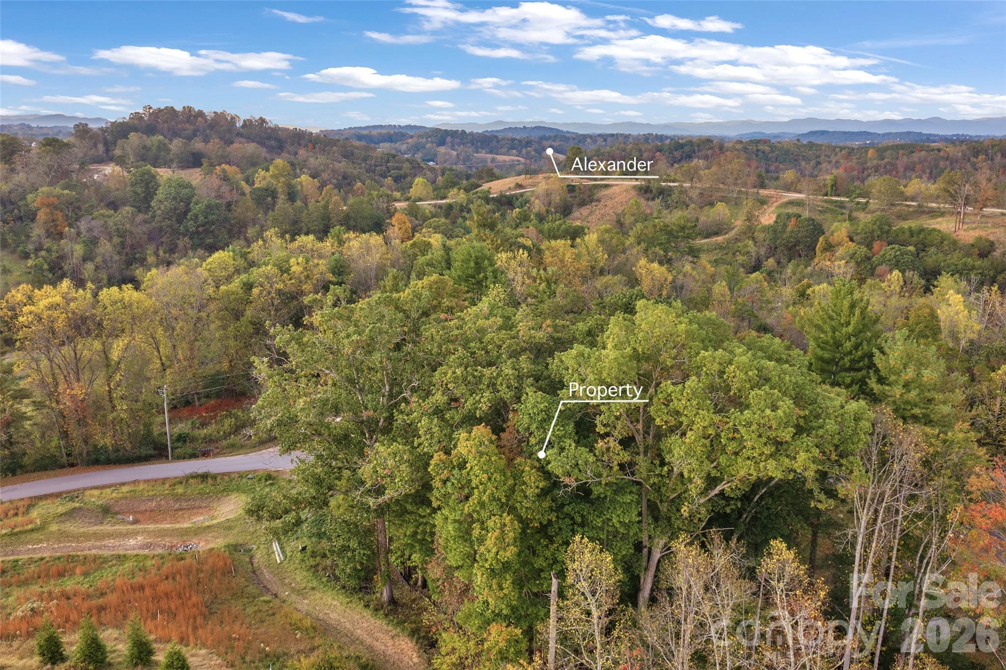 Aerial of lot - 17 French Broad River Way, Asheville