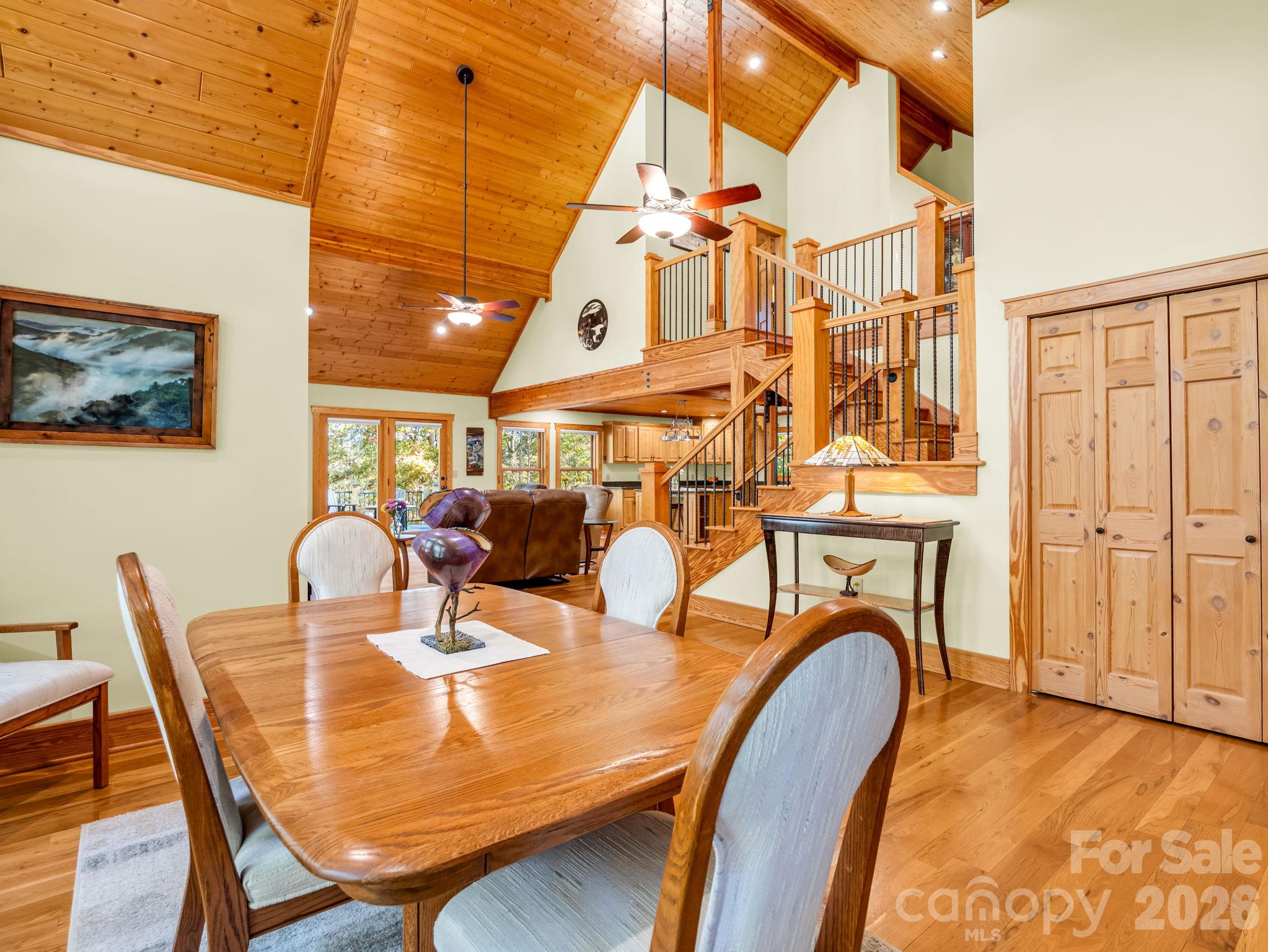 Vaulted tongue and groove ceiling - 17 Caroline Road, Pisgah Forest