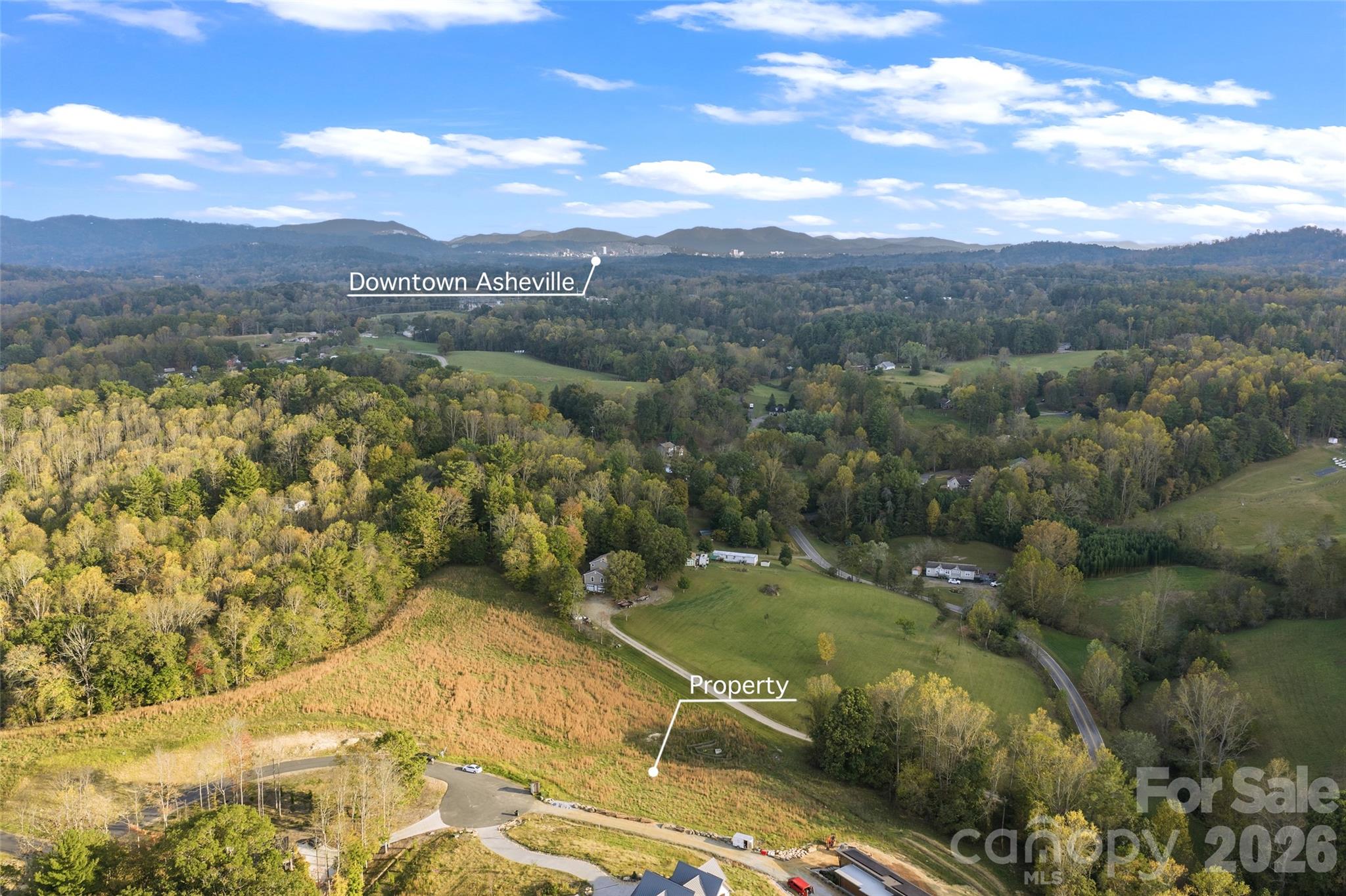 View of the property in proximity to downtown Asheville - 128 Lilikoi Lane, Asheville
