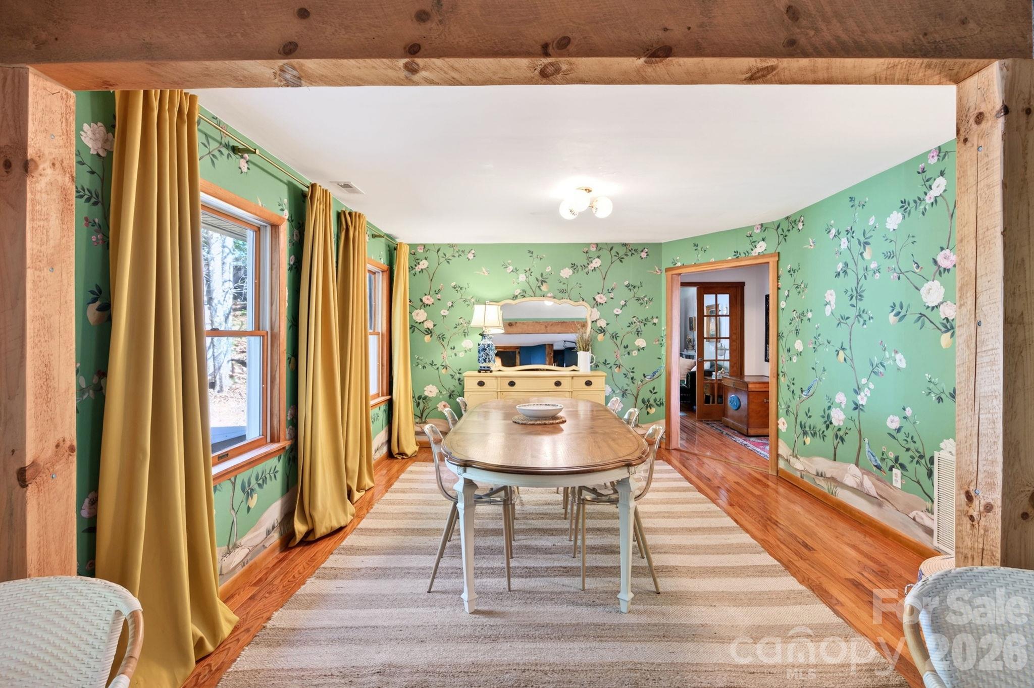 Wood Beam Accents - 414 Old Haw Creek Road, Asheville