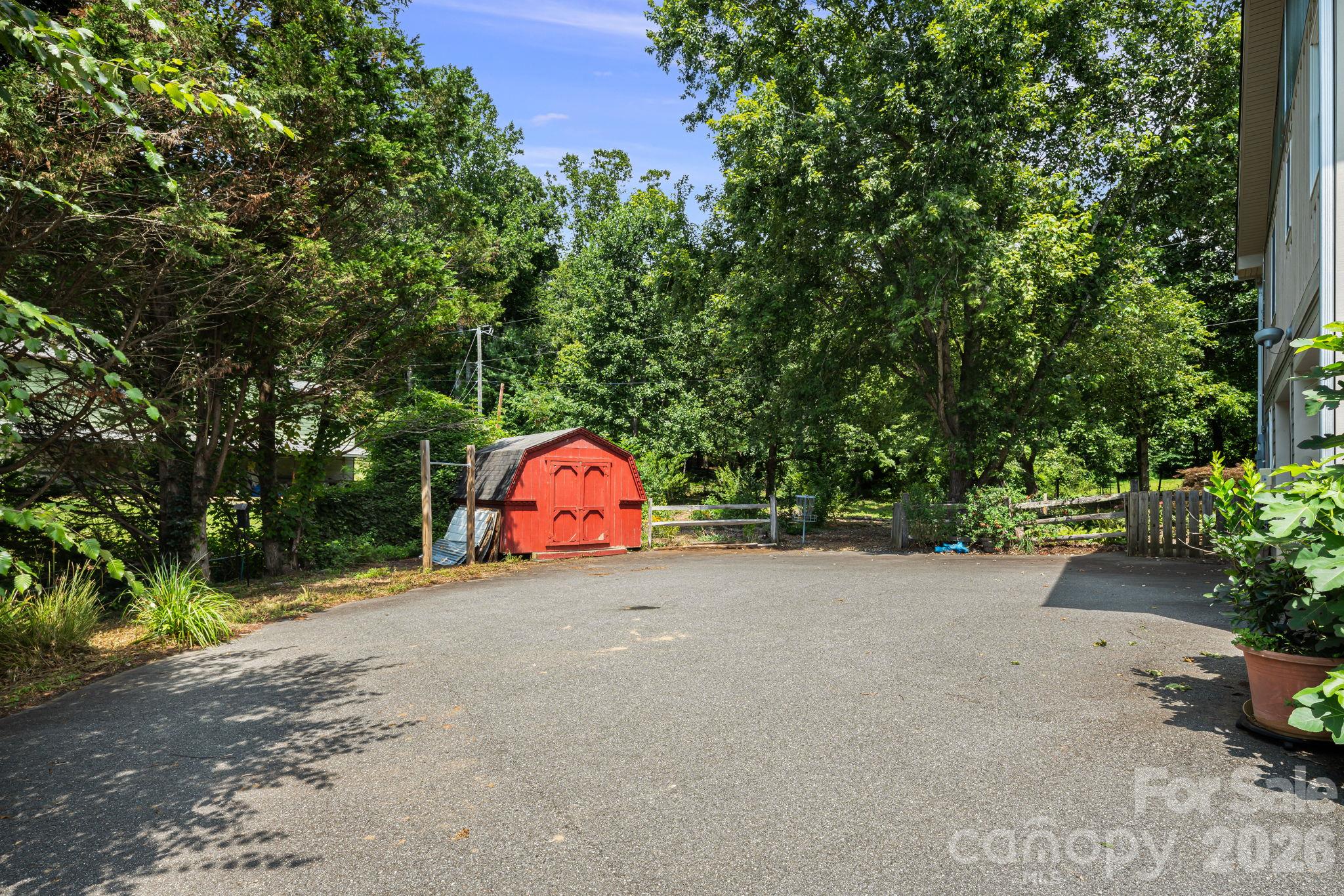 Large Parking Area off Garage + Storage Shed - 414 Old Haw Creek Road, Asheville