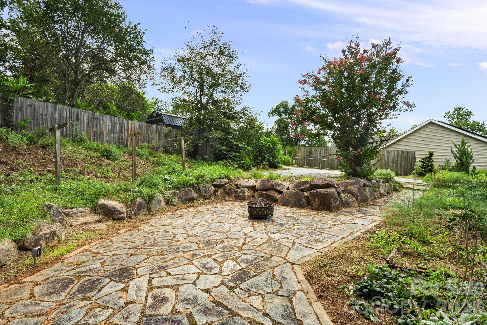 Stone Patio- Perfect for a Fire Pit - 414 Old Haw Creek Road, Asheville