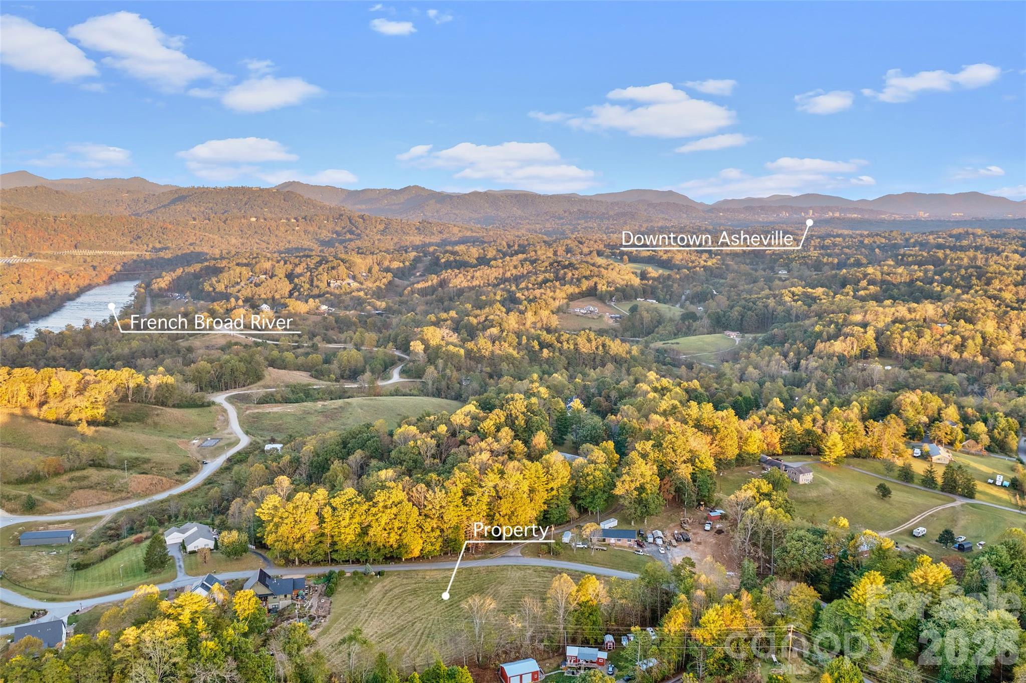Location of lot to the river and downtown Asheville - 215 Old Macedonia Road, Asheville