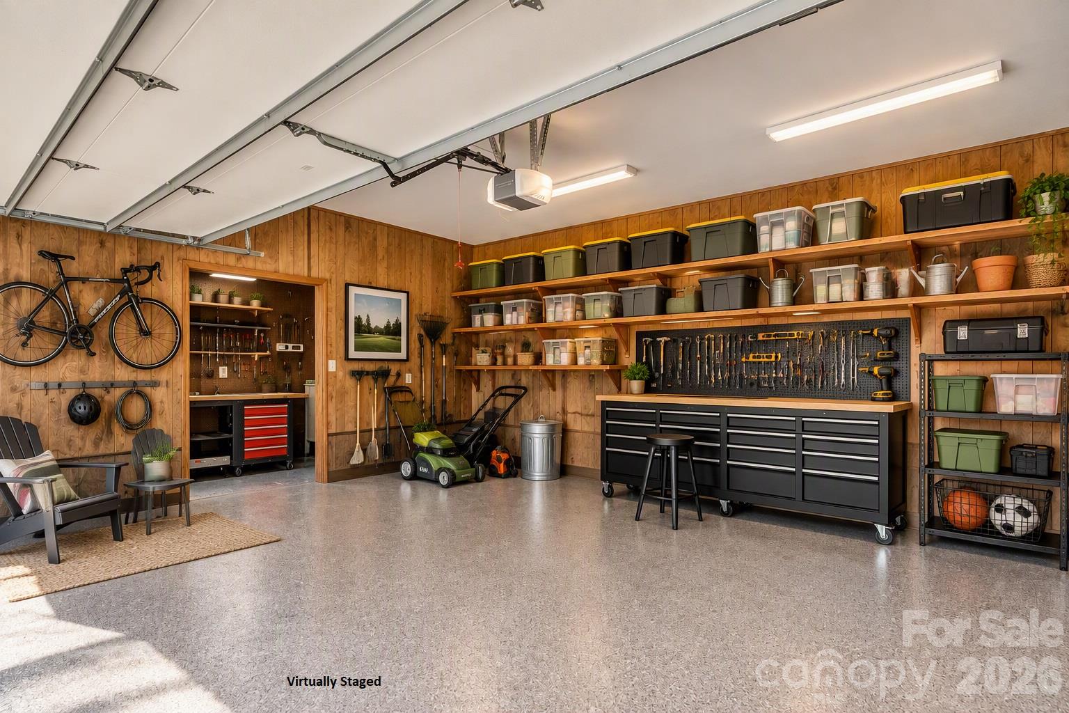Virtually Staged Garage - 7301 Lee Rea Road, Charlotte