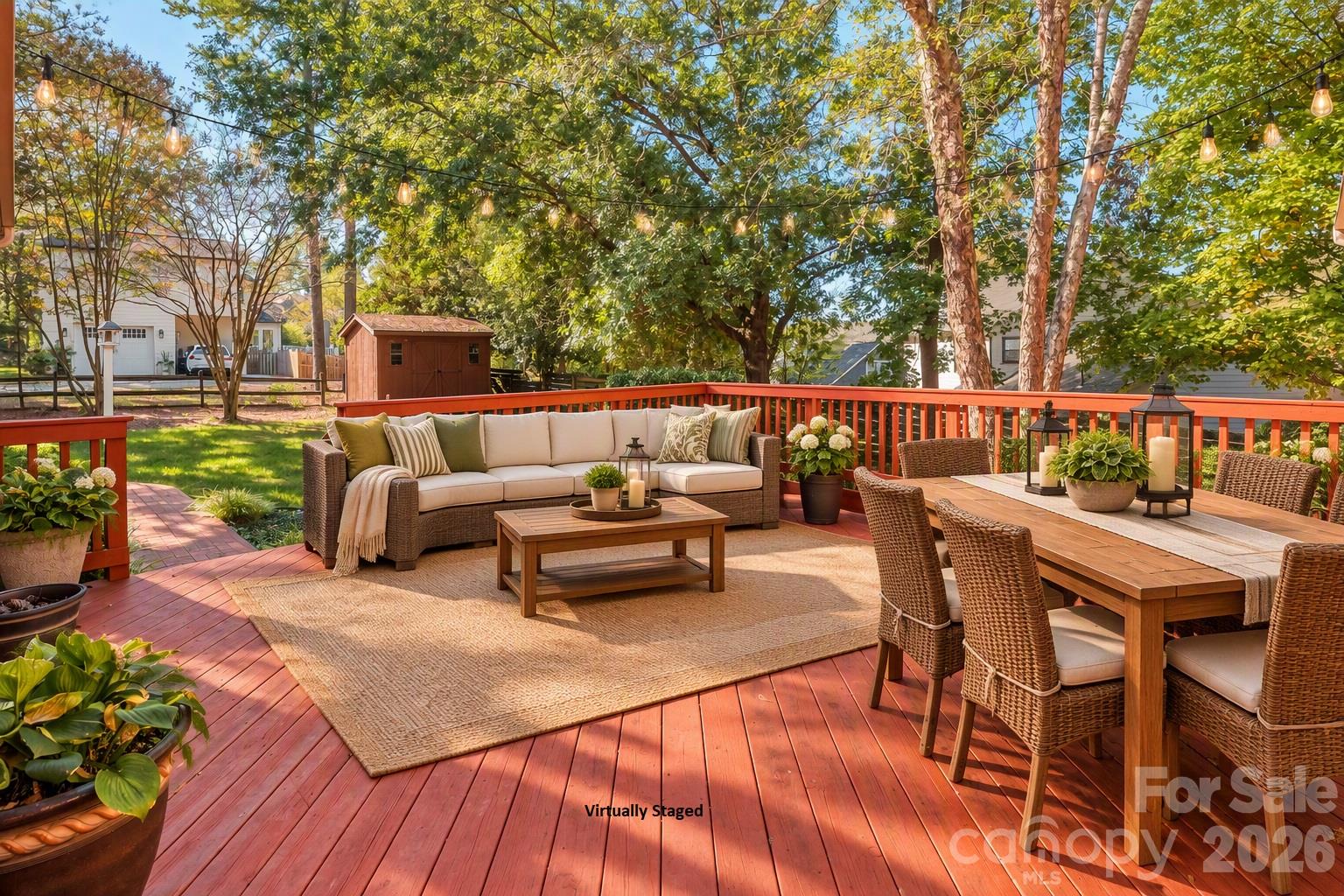 Virtually Staged Deck - 7301 Lee Rea Road, Charlotte