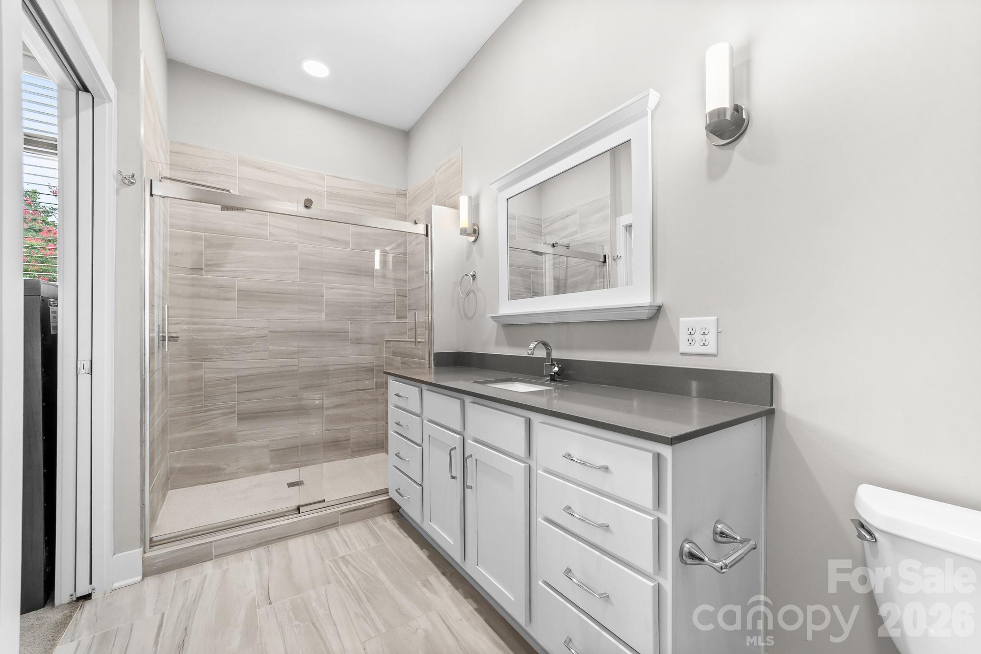 Bathroom #2 with gorgeous shower - 2401 Euclid Avenue, Charlotte