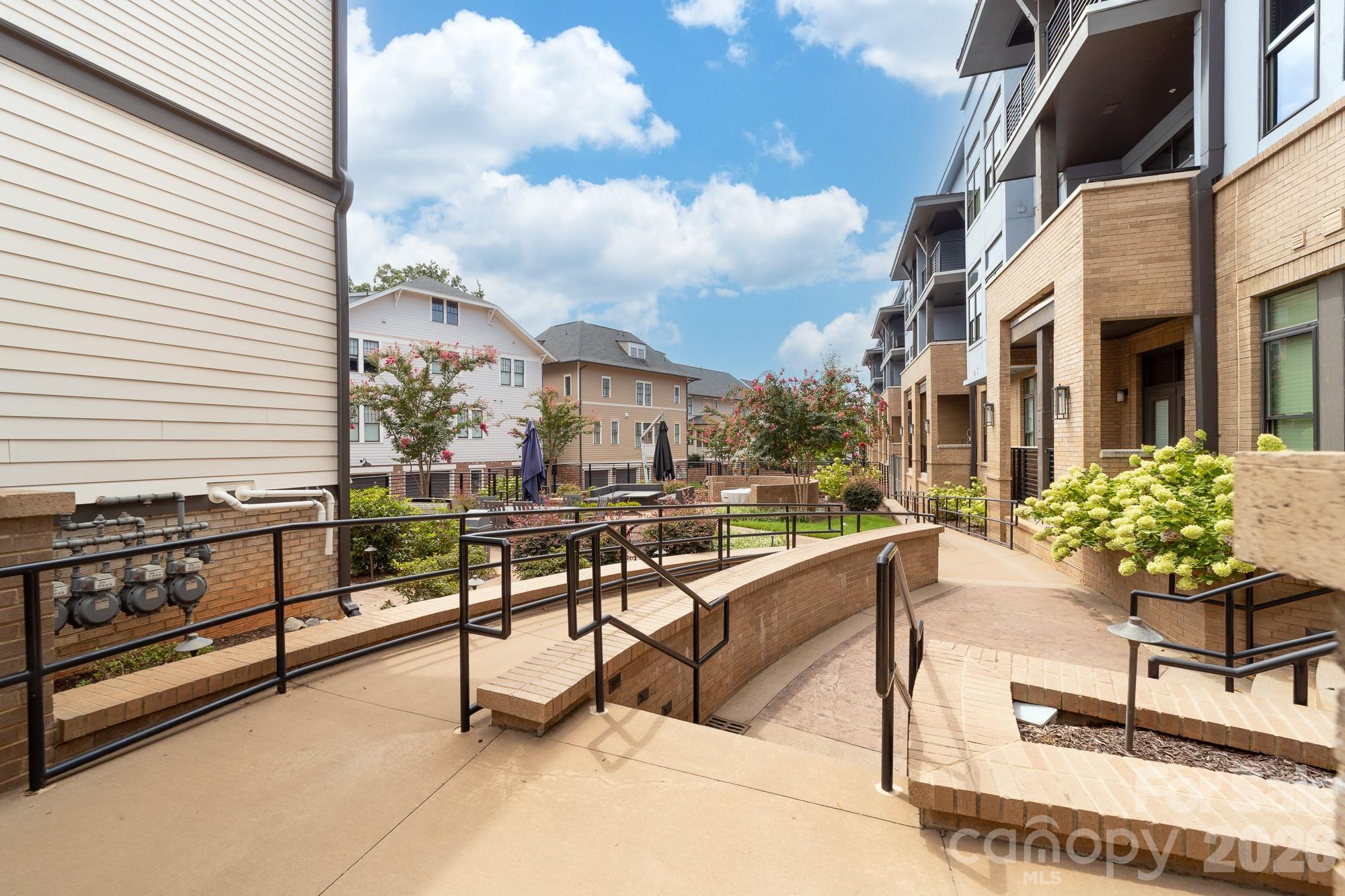 Step right out of your condo and entertain your guest in the courtyard area - 2401 Euclid Avenue, Charlotte