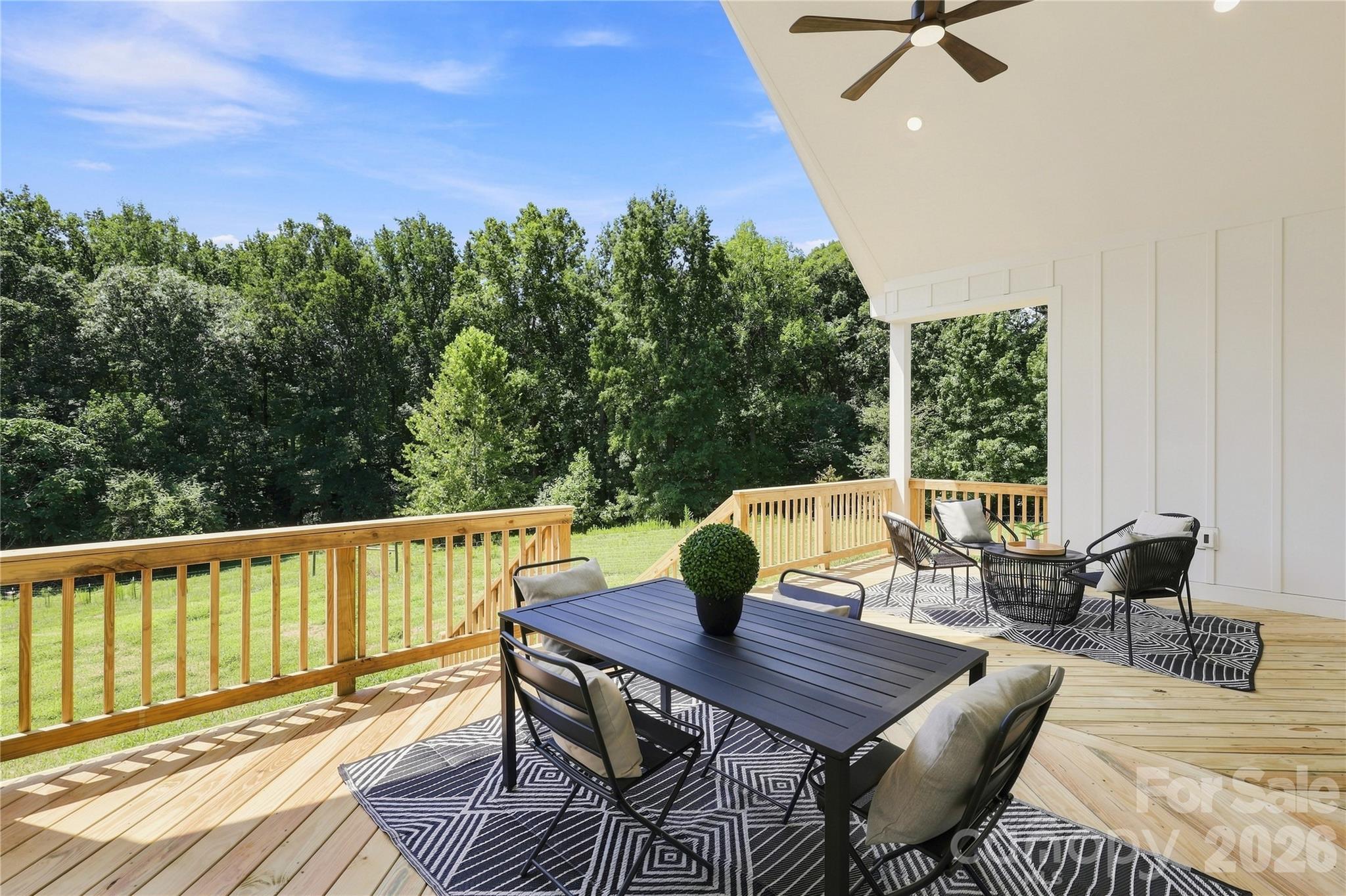 Covered back deck w/included vaulted ceiling - 509 Simpson Road, Locust