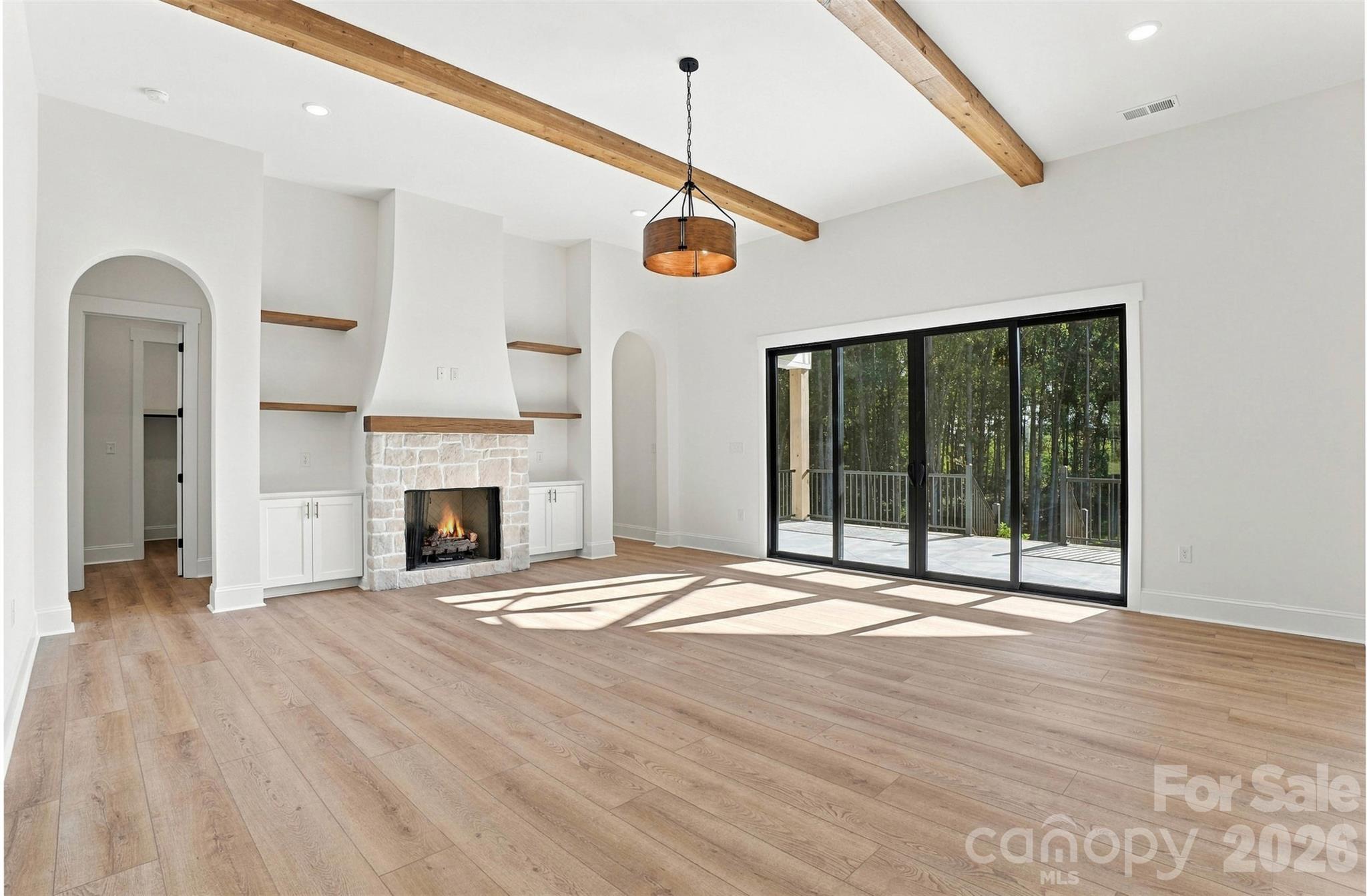 Previously built Arbor w/optional inside black windows and tapered fireplace - 509 Simpson Road, Locust