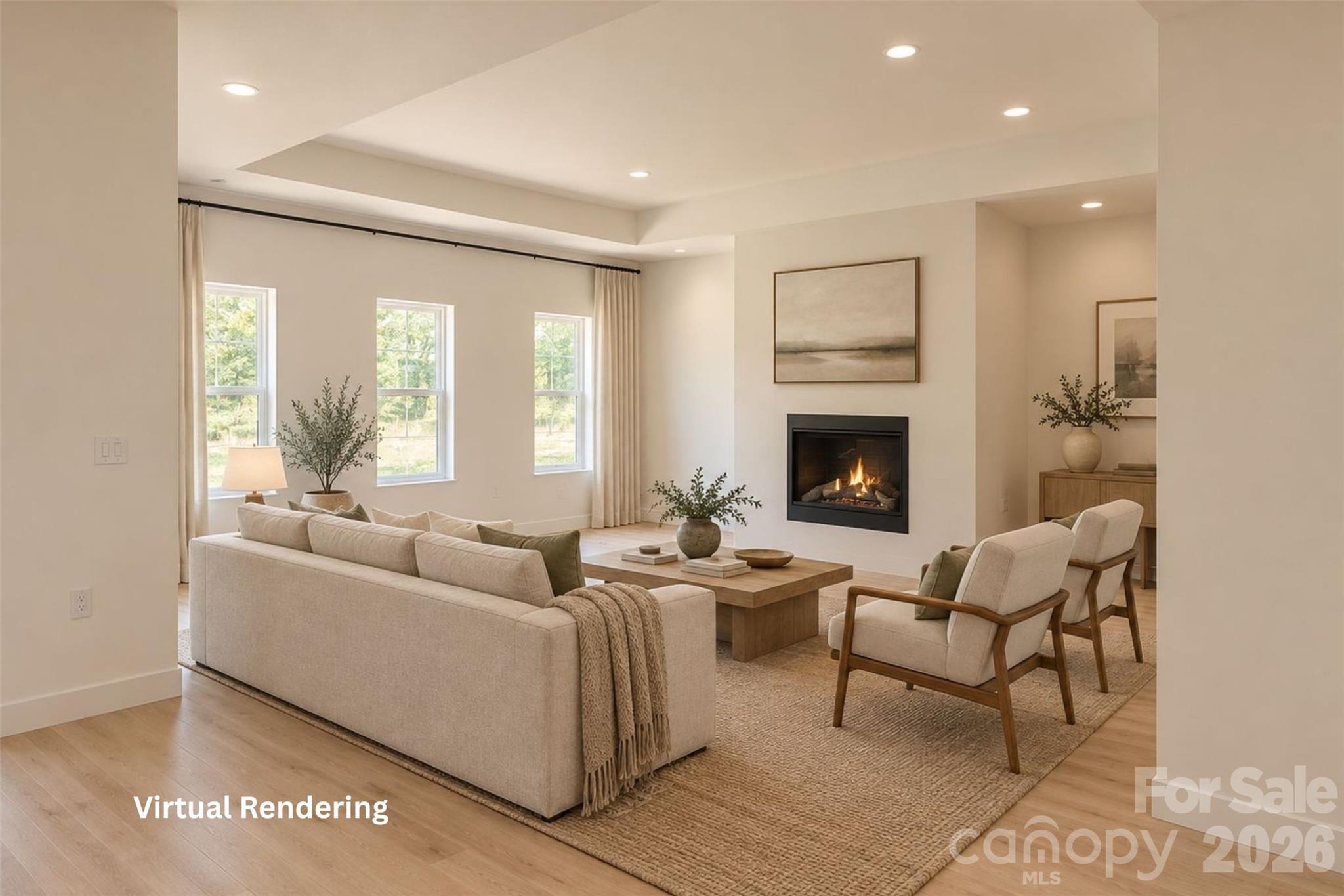 Living Room - Virtual Rendering - 102 Bayern Crest, Morganton