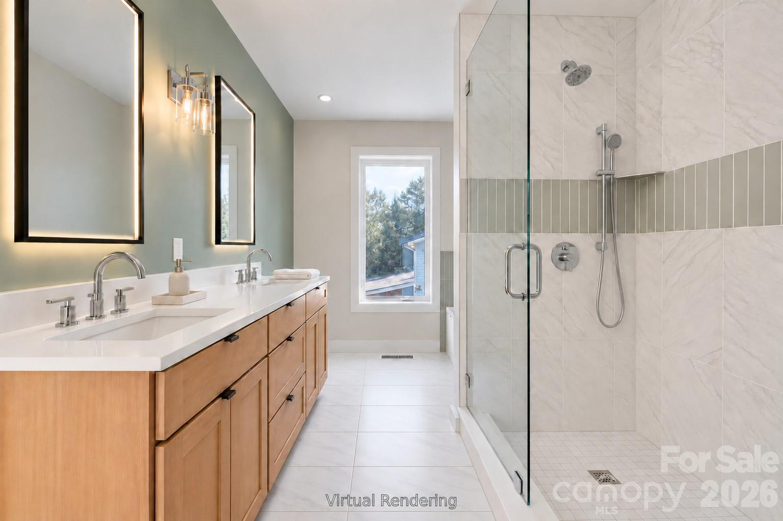 Ensuite Full Bath (Virtual Rendering) - 310 Pearson Drive, Asheville
