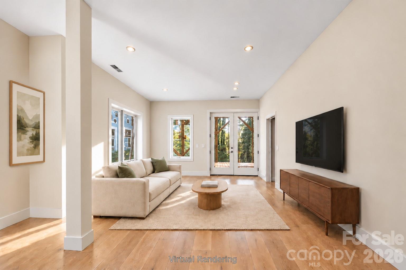Well-Appointed Finished Basement (Virtual Rendering) - 310 Pearson Drive, Asheville
