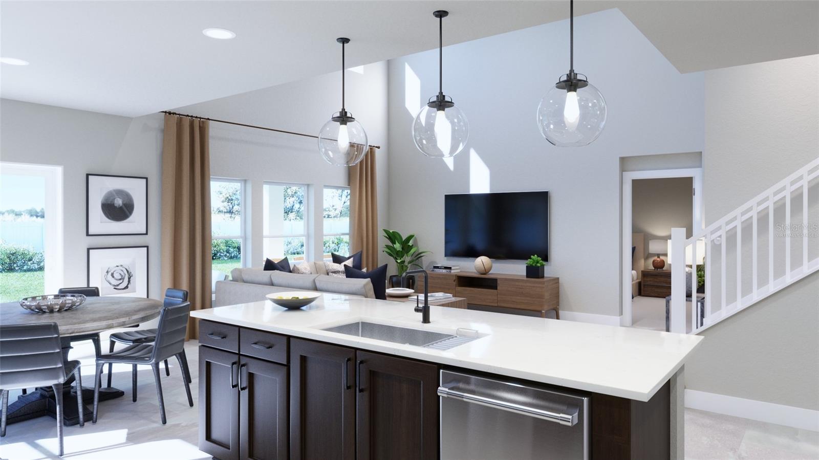 Kitchen Rendering (Virtually Staged) - 1827 LINK LOOP, ST CLOUD