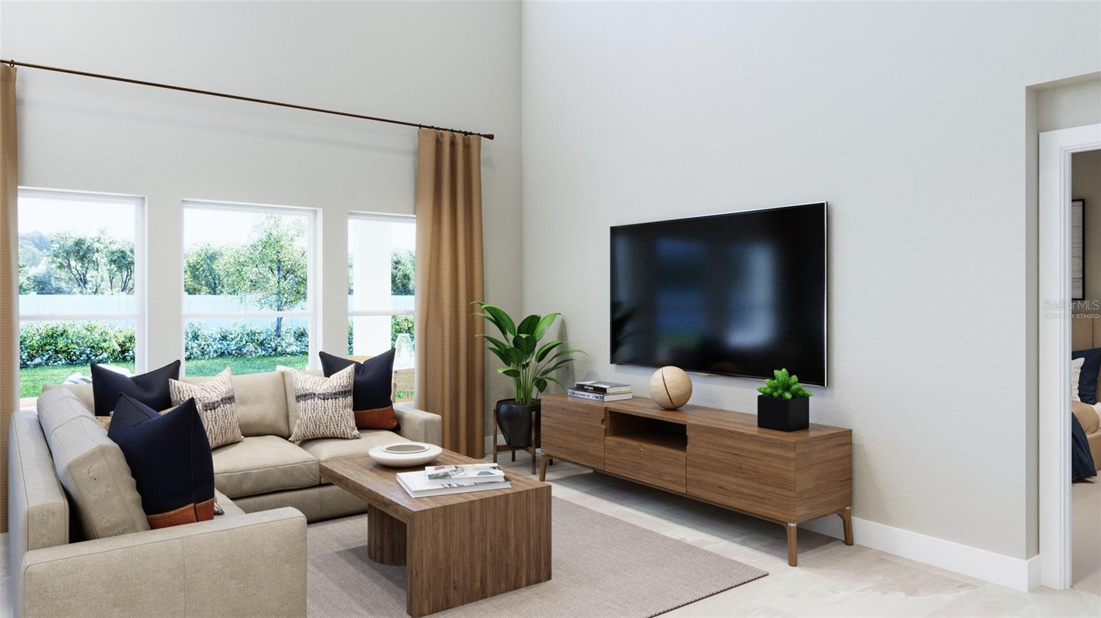 Great Room Rendering (Virtually Staged) - 1827 LINK LOOP, ST CLOUD