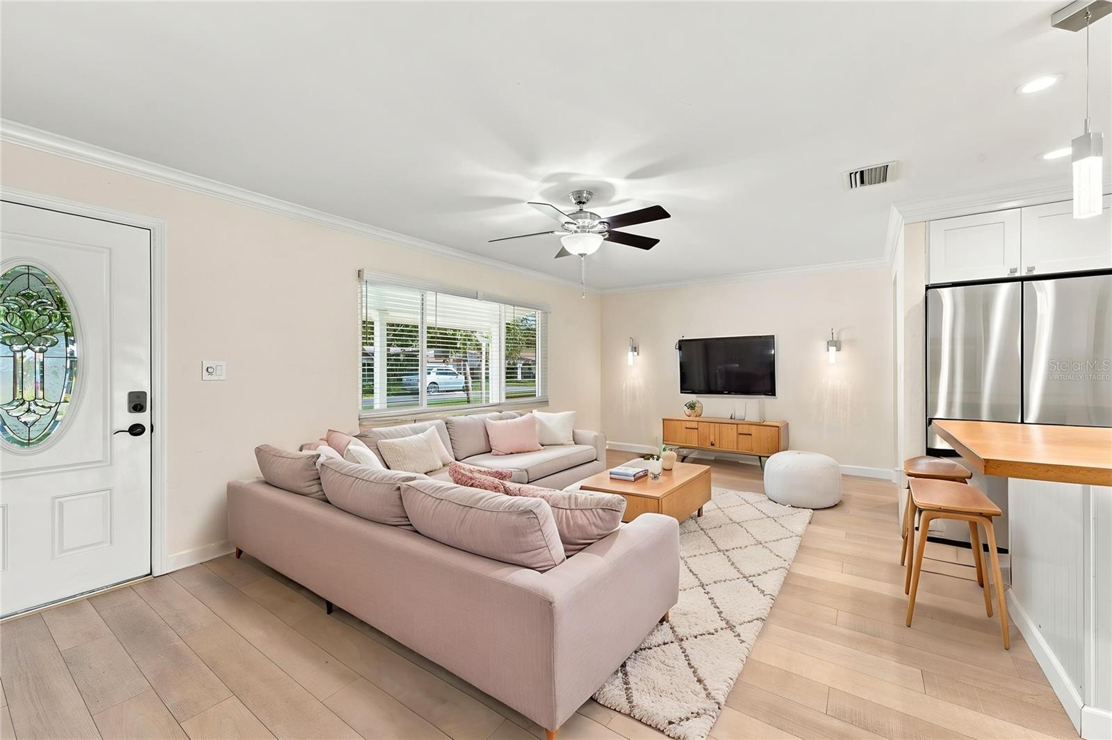 Virtually Staged Living Room - 1864 74TH AVE N, ST PETERSBURG