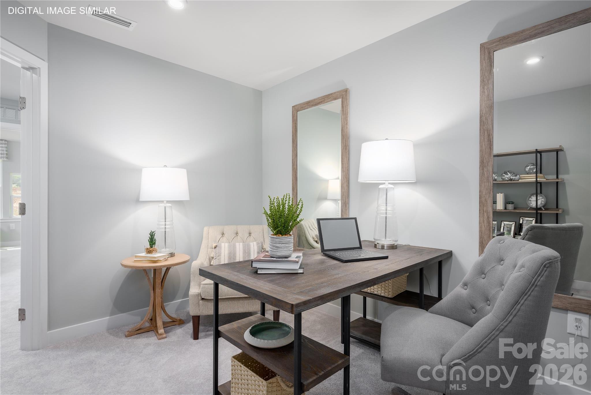Versatile upstairs flex space—perfect for a home office, study, or additional living area. - 11174 Emerson Landing Drive, Charlotte