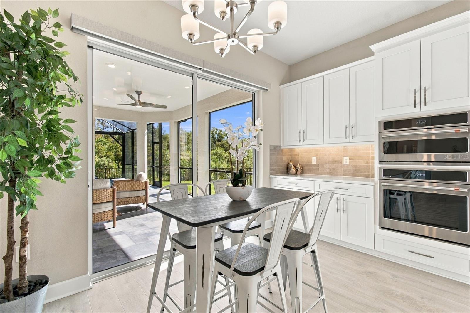 Casual Dining Area overlooks pool, spa and nature - 29749 CASSINO CT, WESLEY CHAPEL