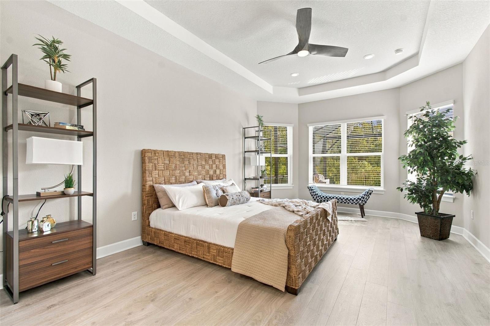 Primary Bedroom with bay window - 29749 CASSINO CT, WESLEY CHAPEL