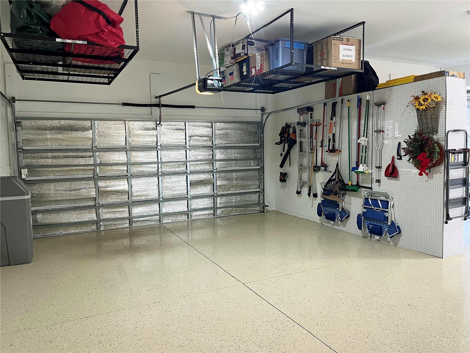 4-Foot Extended 3-Car Garage / Epoxy Flooring and Overhead Storage - 5663 SW 92ND AVENUE RD, OCALA