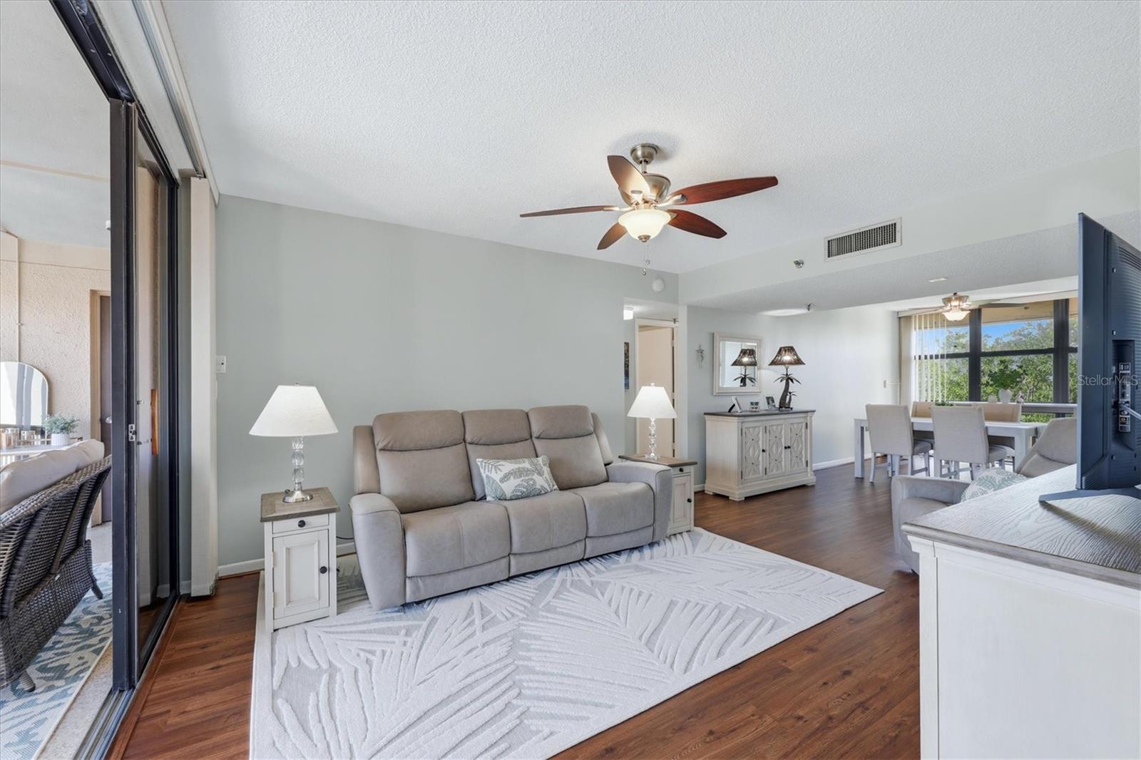 Living Room as seen from primary bedroom - 21405 OLEAN BLVD #434, PORT CHARLOTTE
