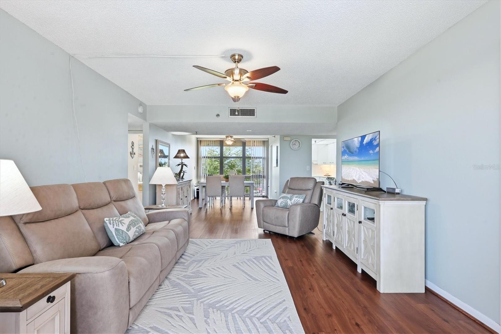 Living Room as seen from lanai - 21405 OLEAN BLVD #434, PORT CHARLOTTE