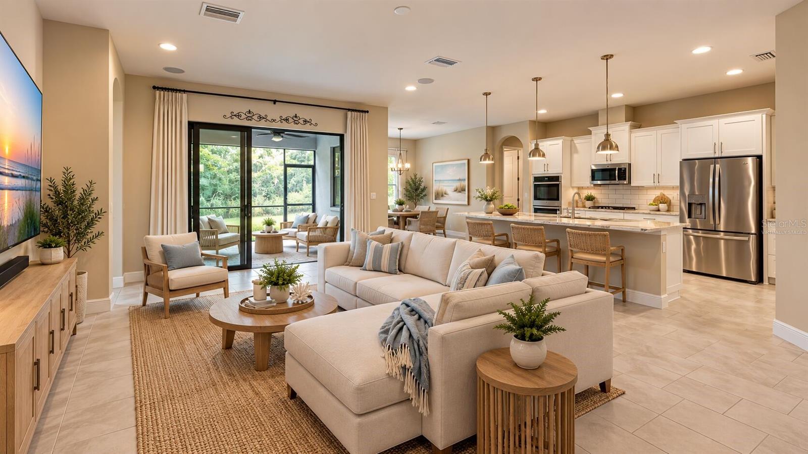 Virtually staged family room - 3911 GAVIOTA DR, RUSKIN