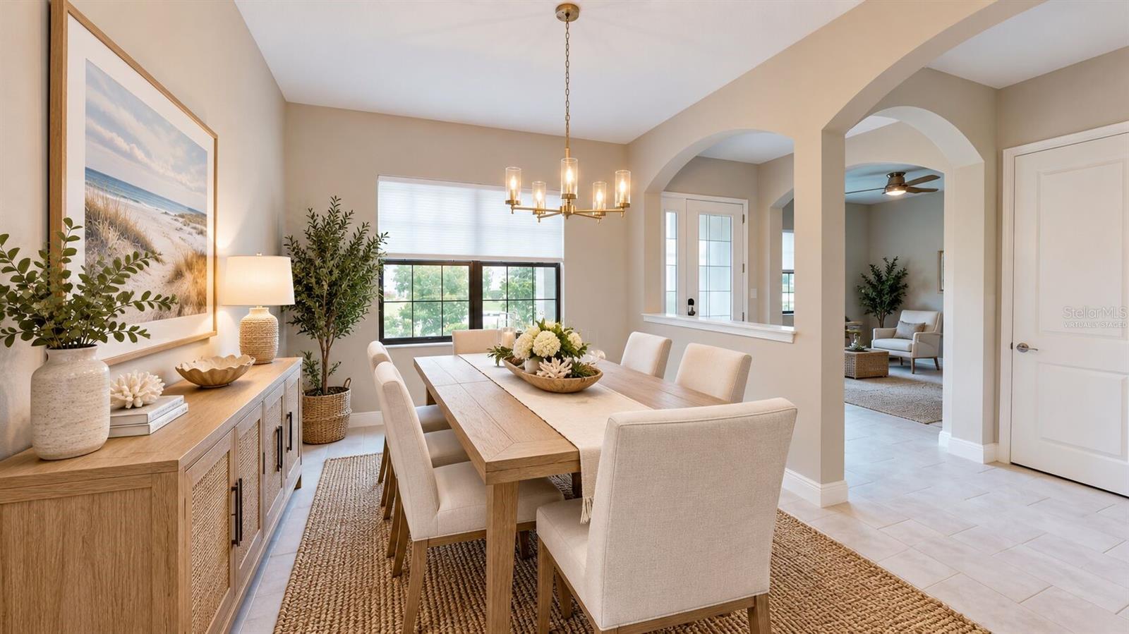 Virtually staged formal dining room - 3911 GAVIOTA DR, RUSKIN