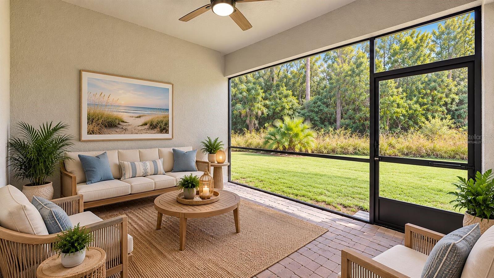 Virtually staged lanai - 3911 GAVIOTA DR, RUSKIN