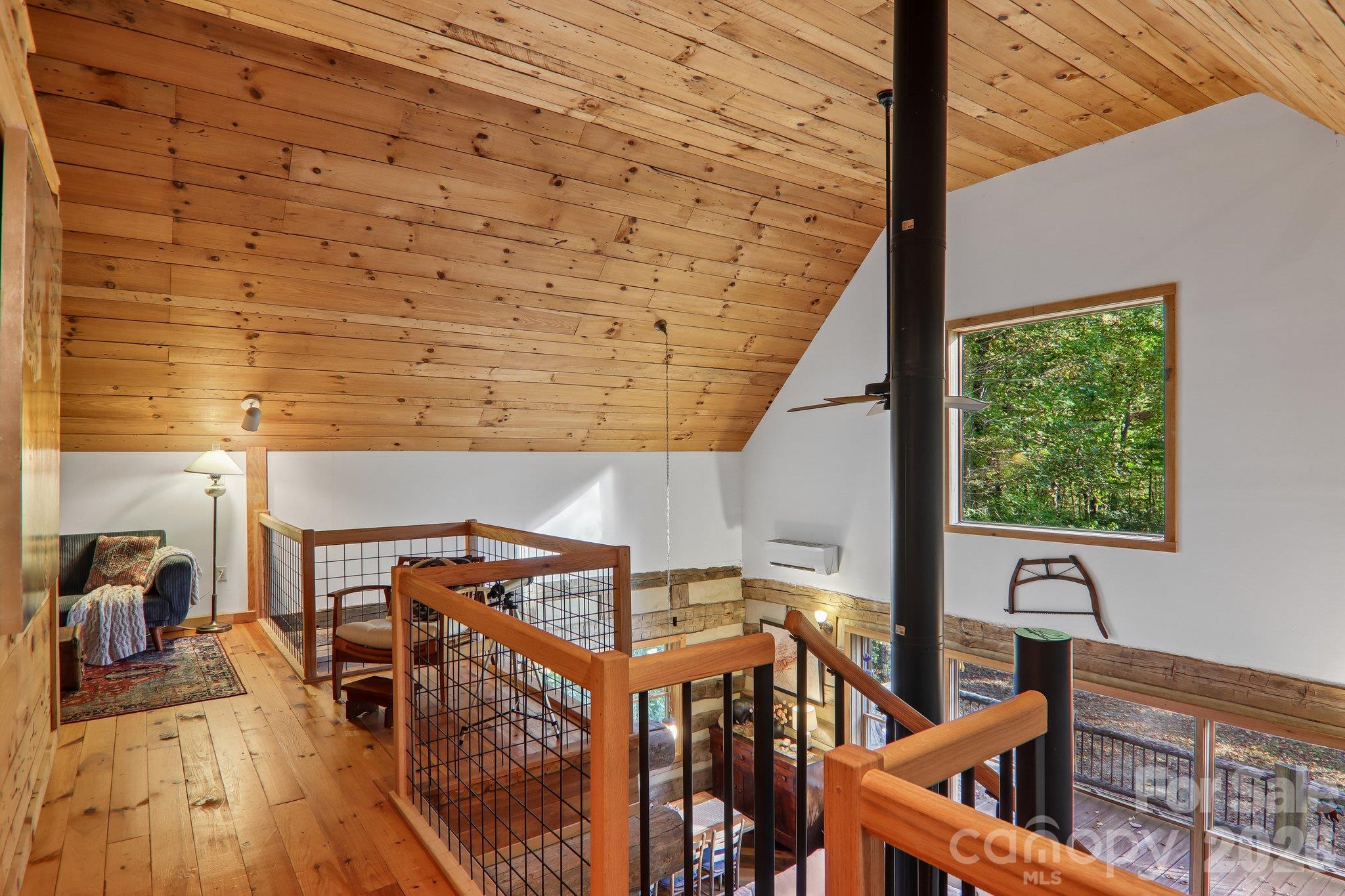 Loft looking down over main living area - 755 Hollyberry Lane, Marshall