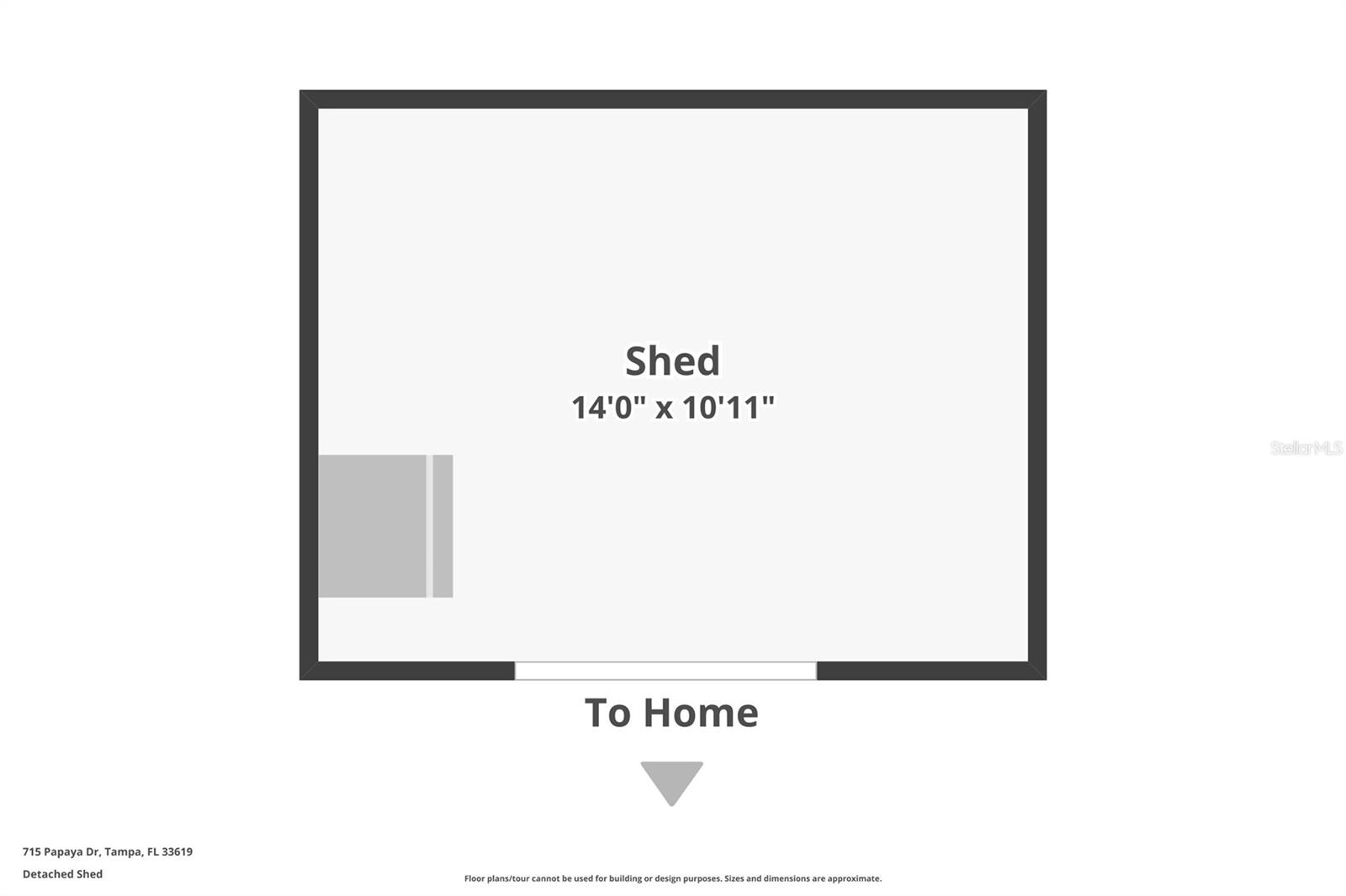 floor plan shed - 715 PAPAYA DR, TAMPA