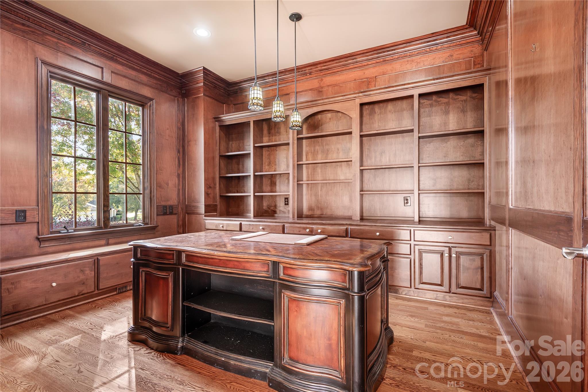 Study with built in cabinetry and custom wood appointments - 161 Cape Cod Way, Mooresville