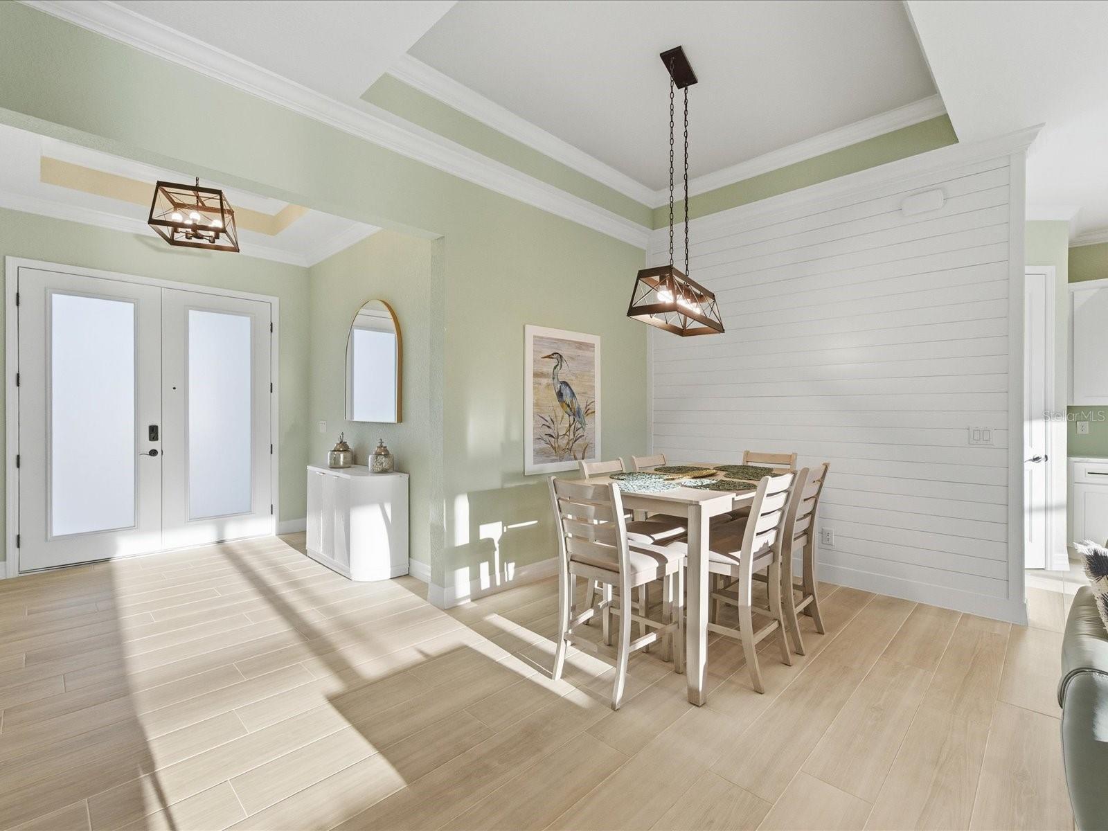 Dining Room with it's own tray ceiling - 149 LONG MEADOW LN, ROTONDA WEST