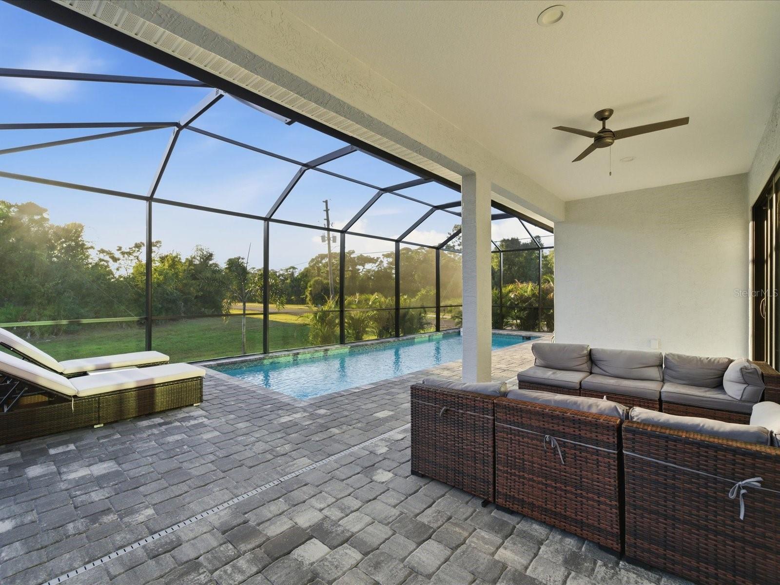 Lanai and pool deck - 149 LONG MEADOW LN, ROTONDA WEST