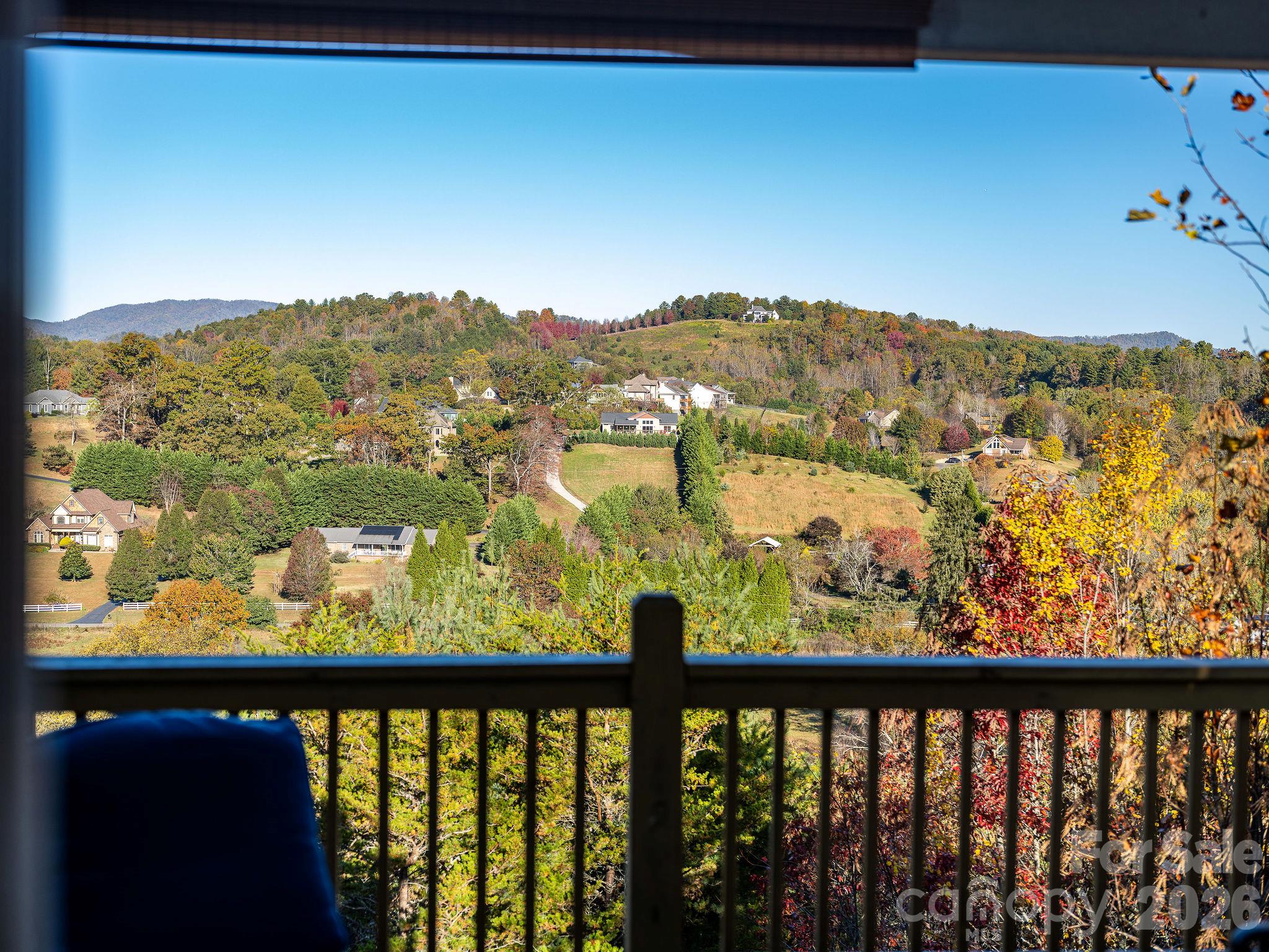 view from the covered back porch - 50 Rose Creek Road, Leicester